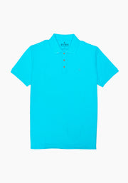 Playera Tipo Polo Azul Celeste