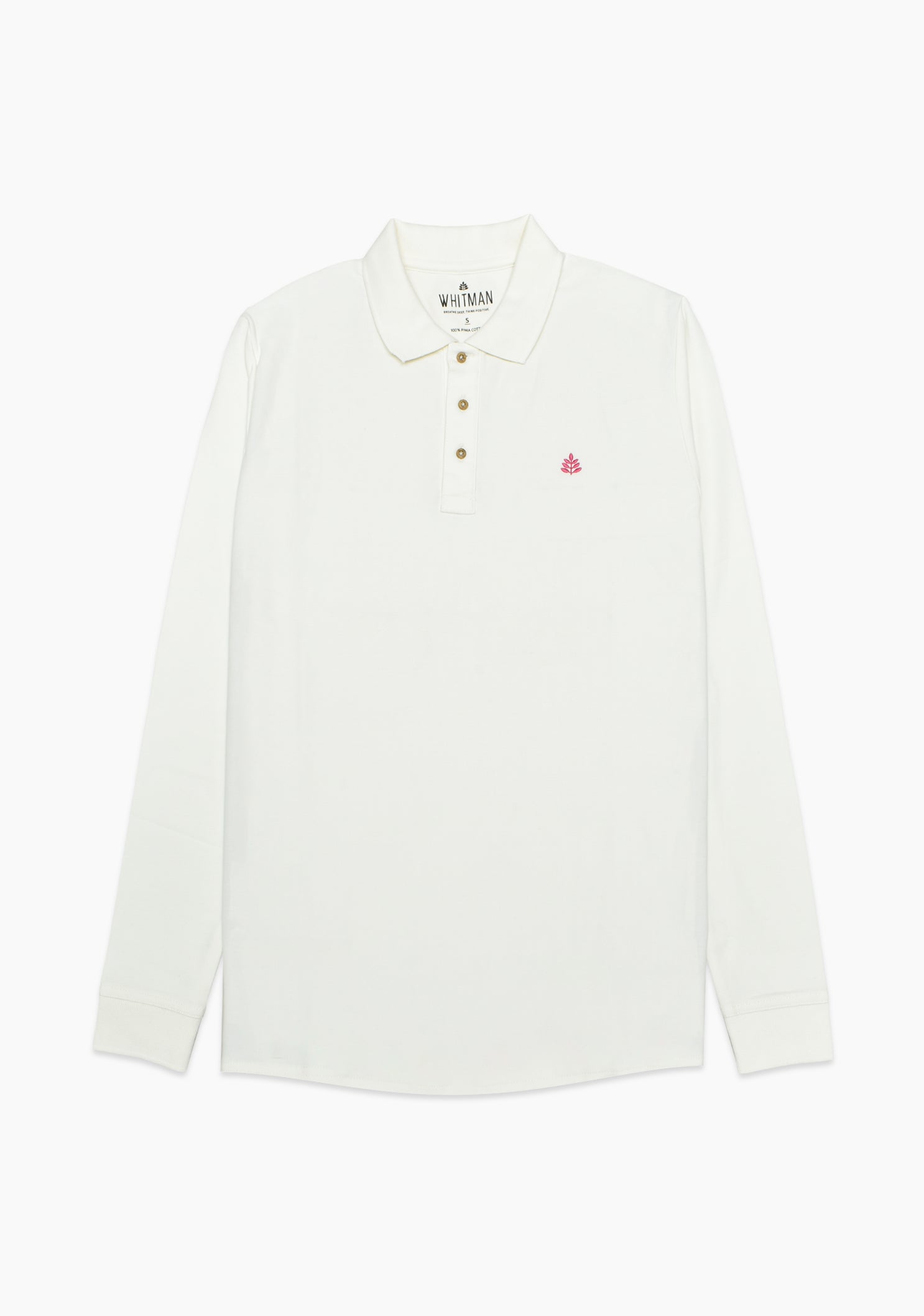 Playera Tipo Polo Manga Larga Marfil L-Fuc