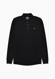 Playera Tipo Polo Manga Larga Negro