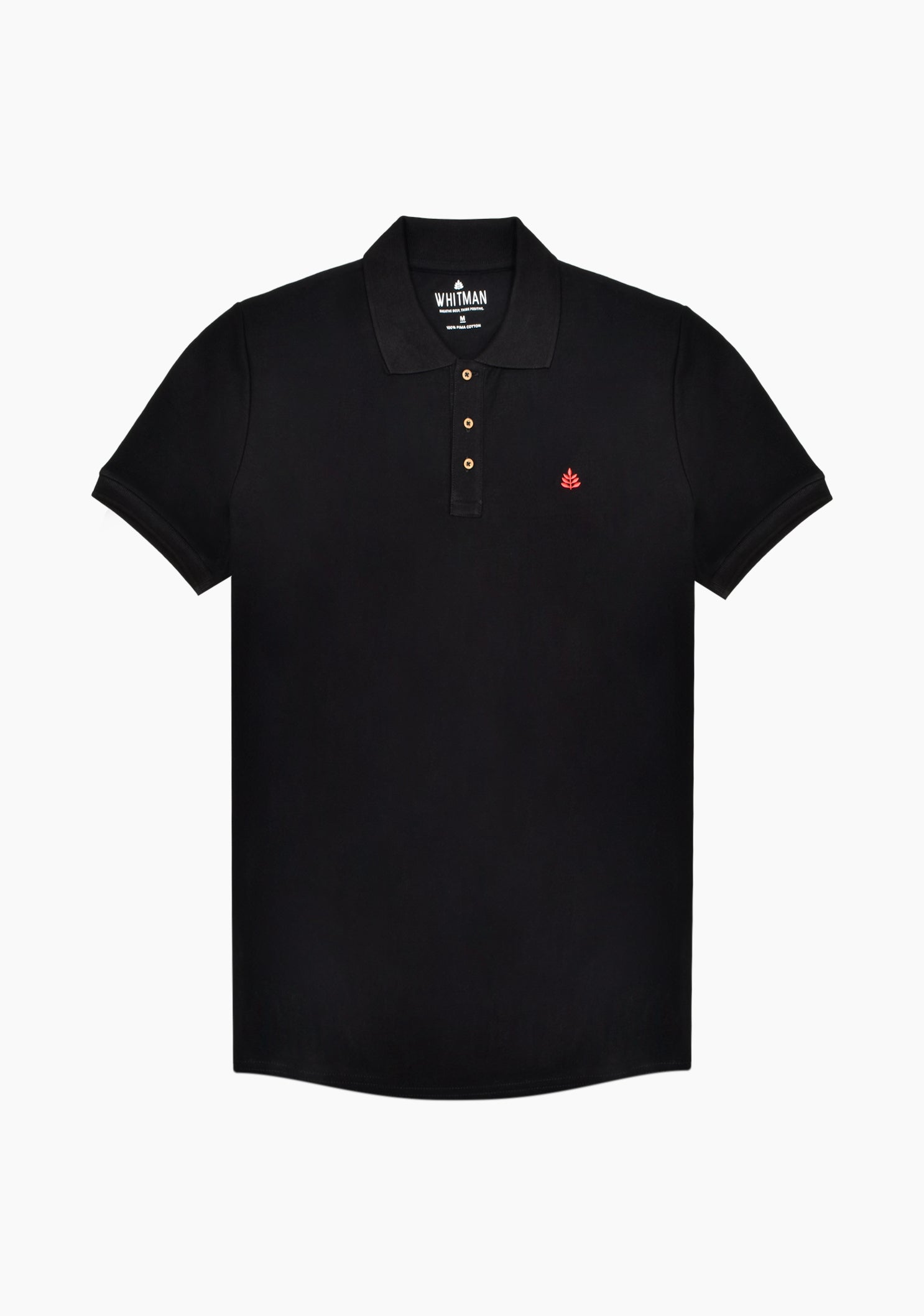 Playera Tipo Polo Negro