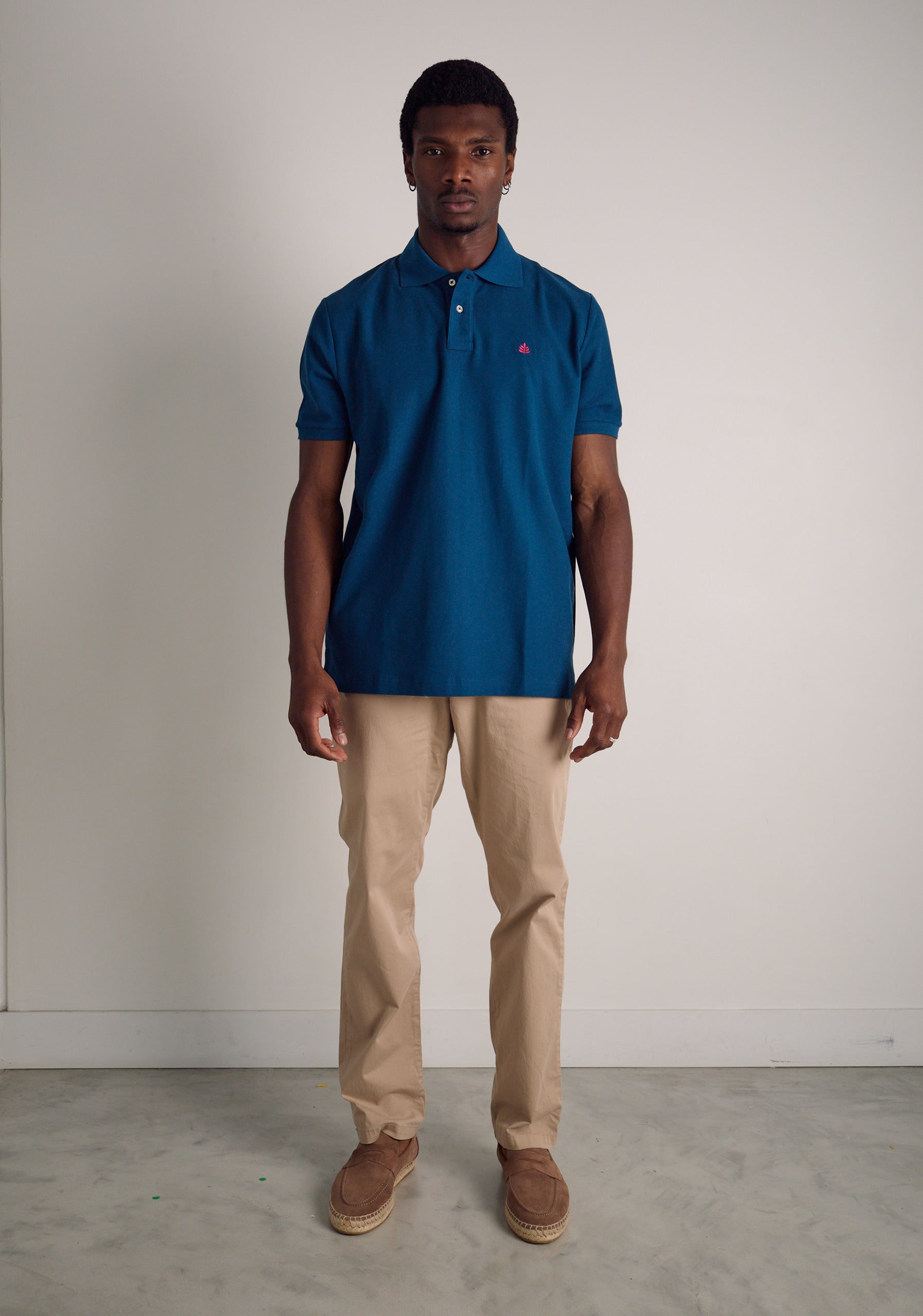 Playera Polo H L-Fuc Azul Petroleo