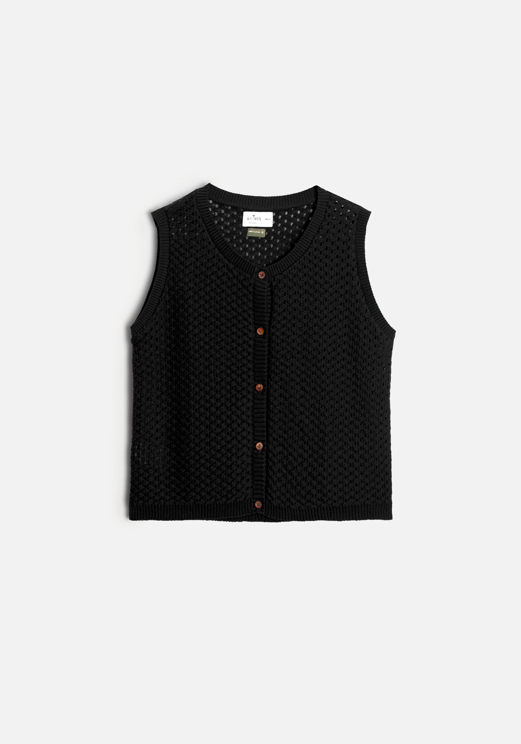 Chaleco M Meurisse Tejido Negro