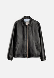 Chamarra H Pilot Cuero Negro