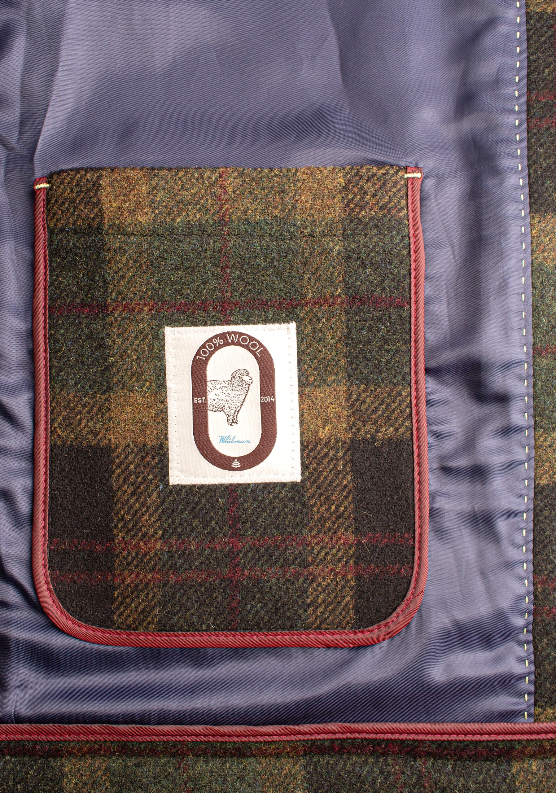 Chamarra H Vermont Lana Cuadros Verde Osc.