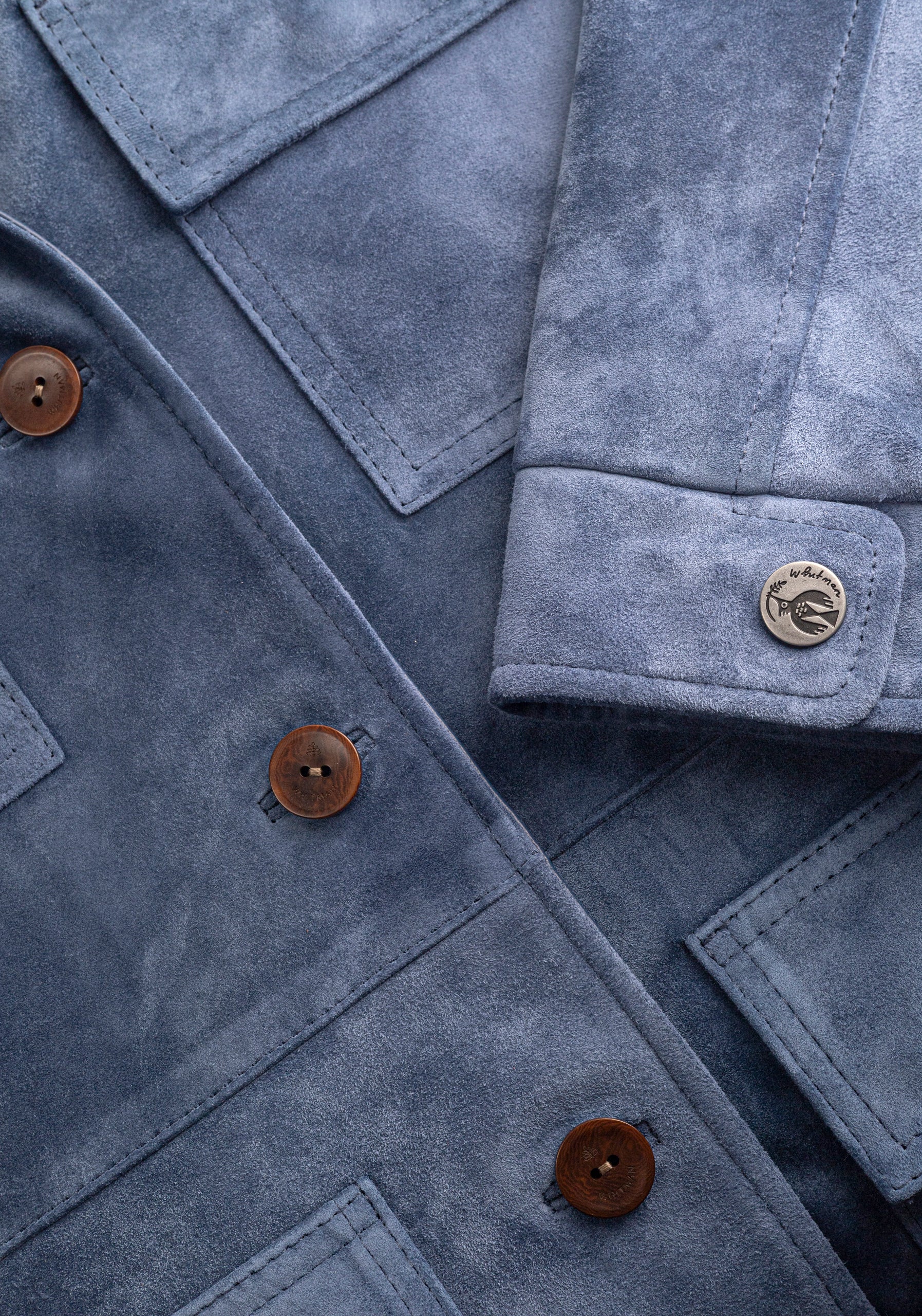 Chamarra M Ruanda Gamuza Azul Med