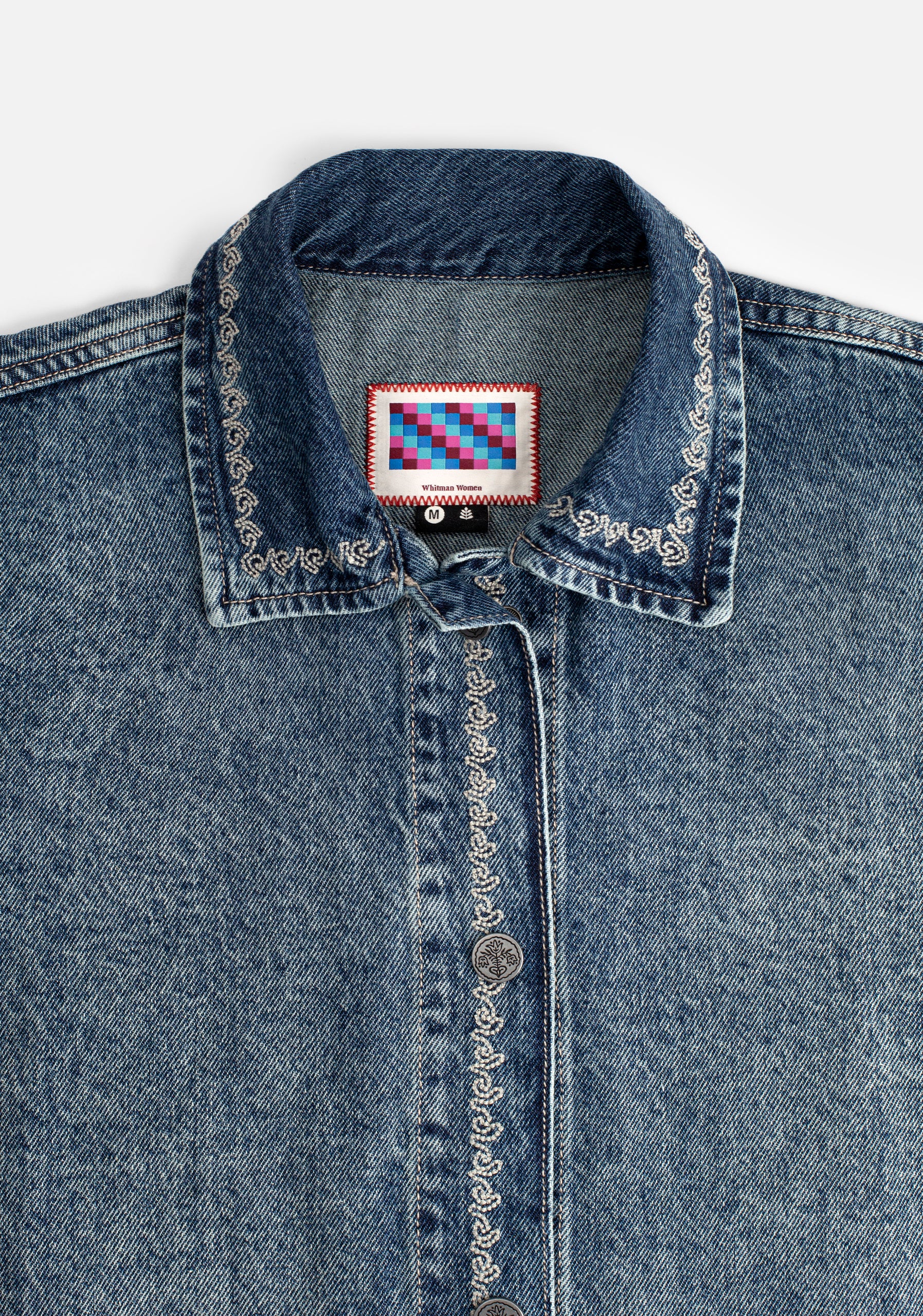 Chamarra M Violetta Denim Bord Azul Medio