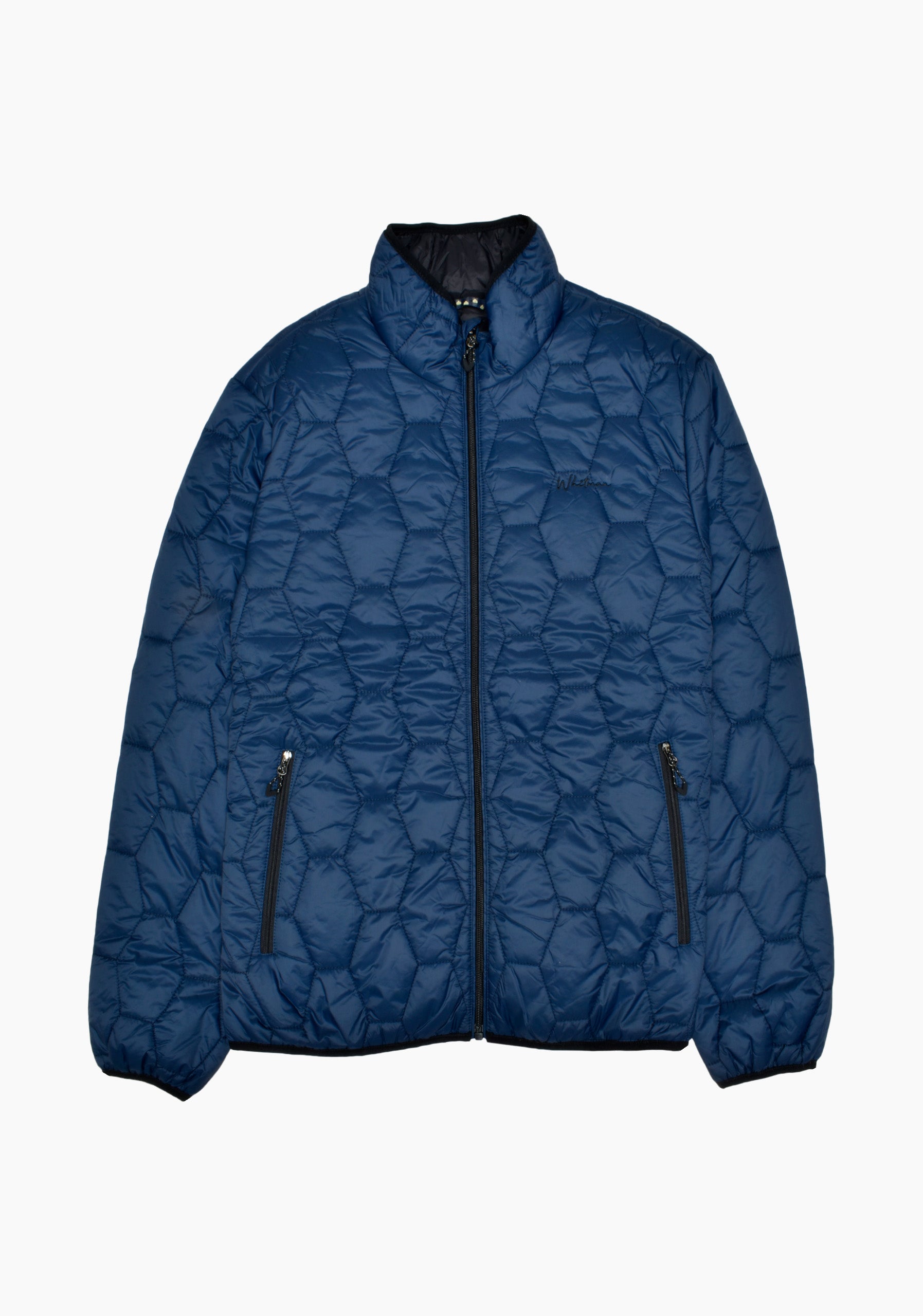 Chamarra Padding Hexagonos Azul