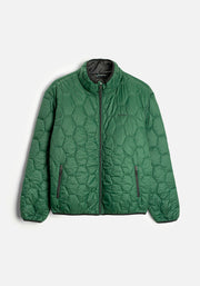 Chamarra Padding Hexagonos Verde
