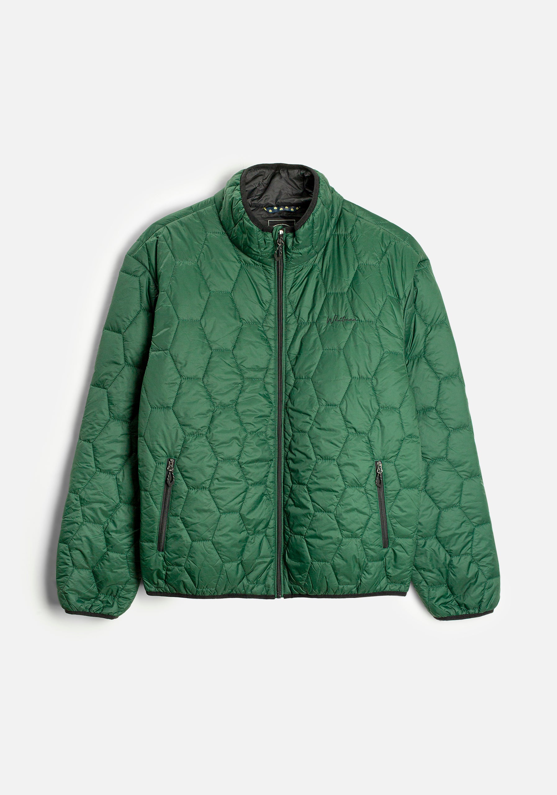 Chamarra Padding Hexagonos Verde