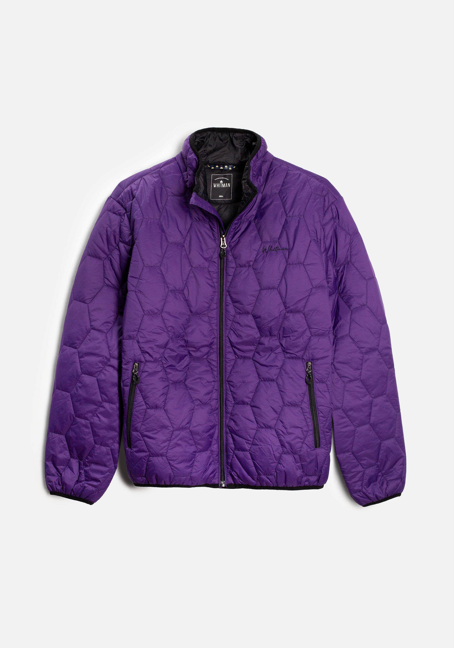 Chamarra Padding Hexagonos Morada