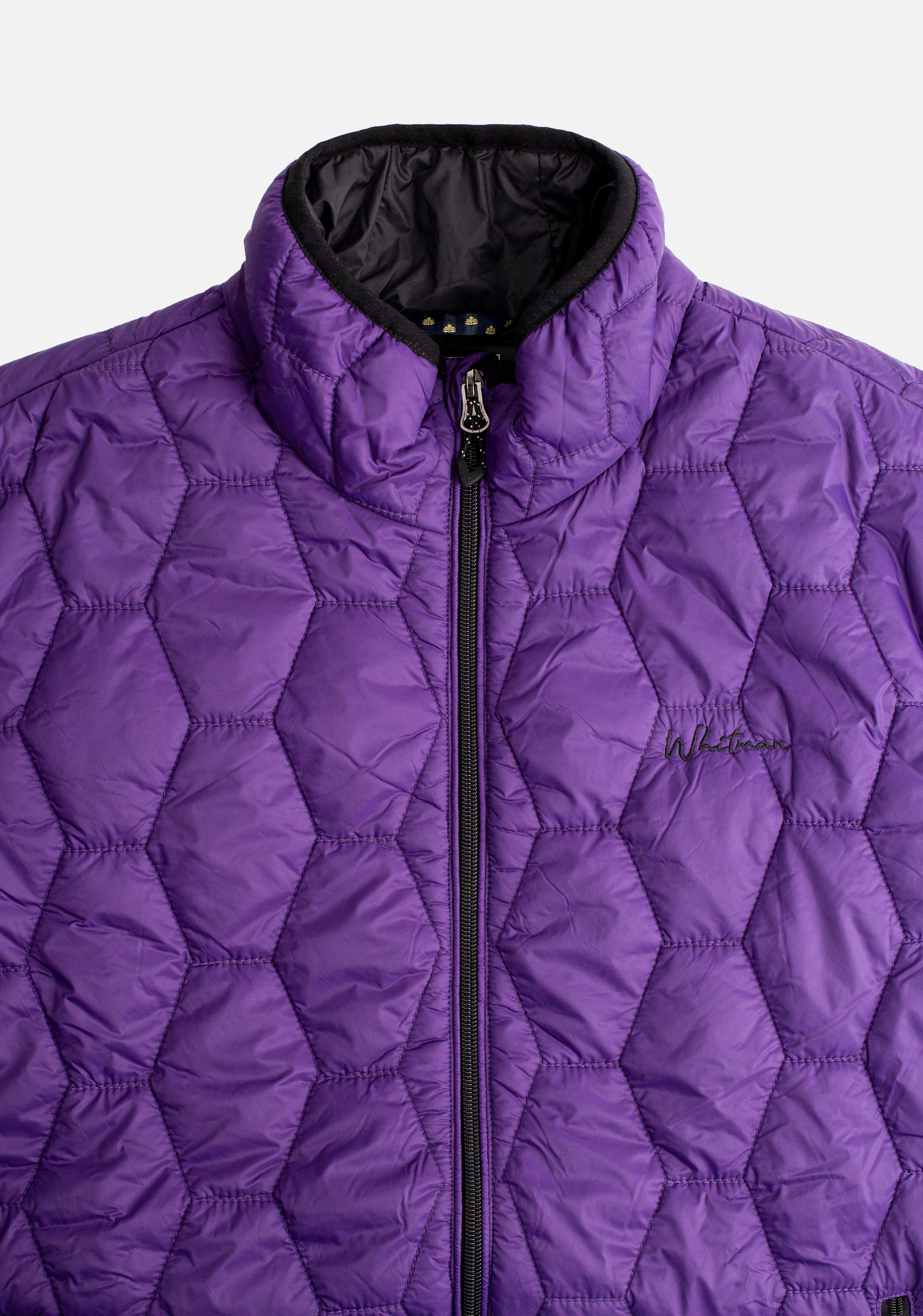 Chamarra Padding Hexagonos Morada