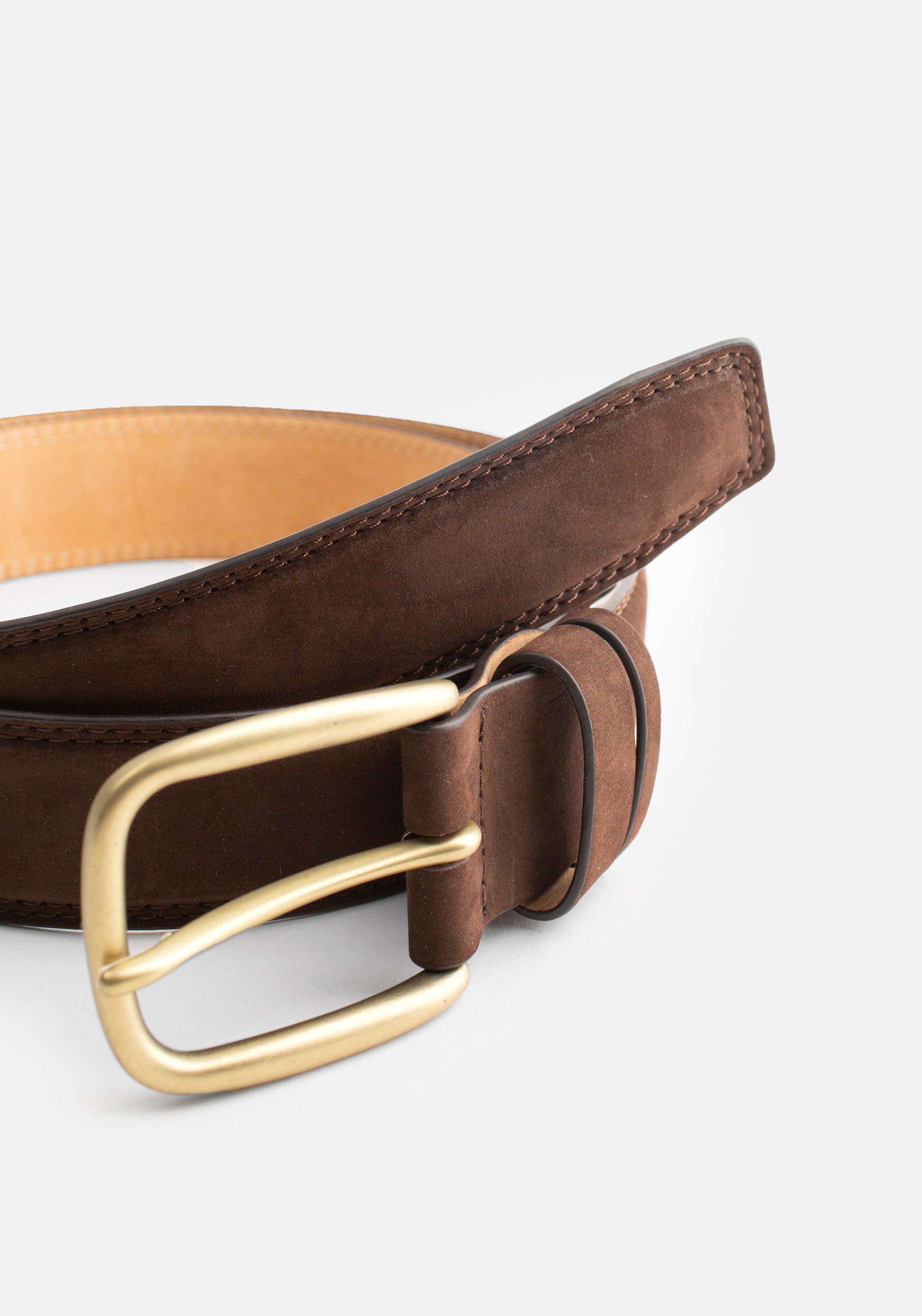 Cinturón H Ferran Café Oscuro Nobuck