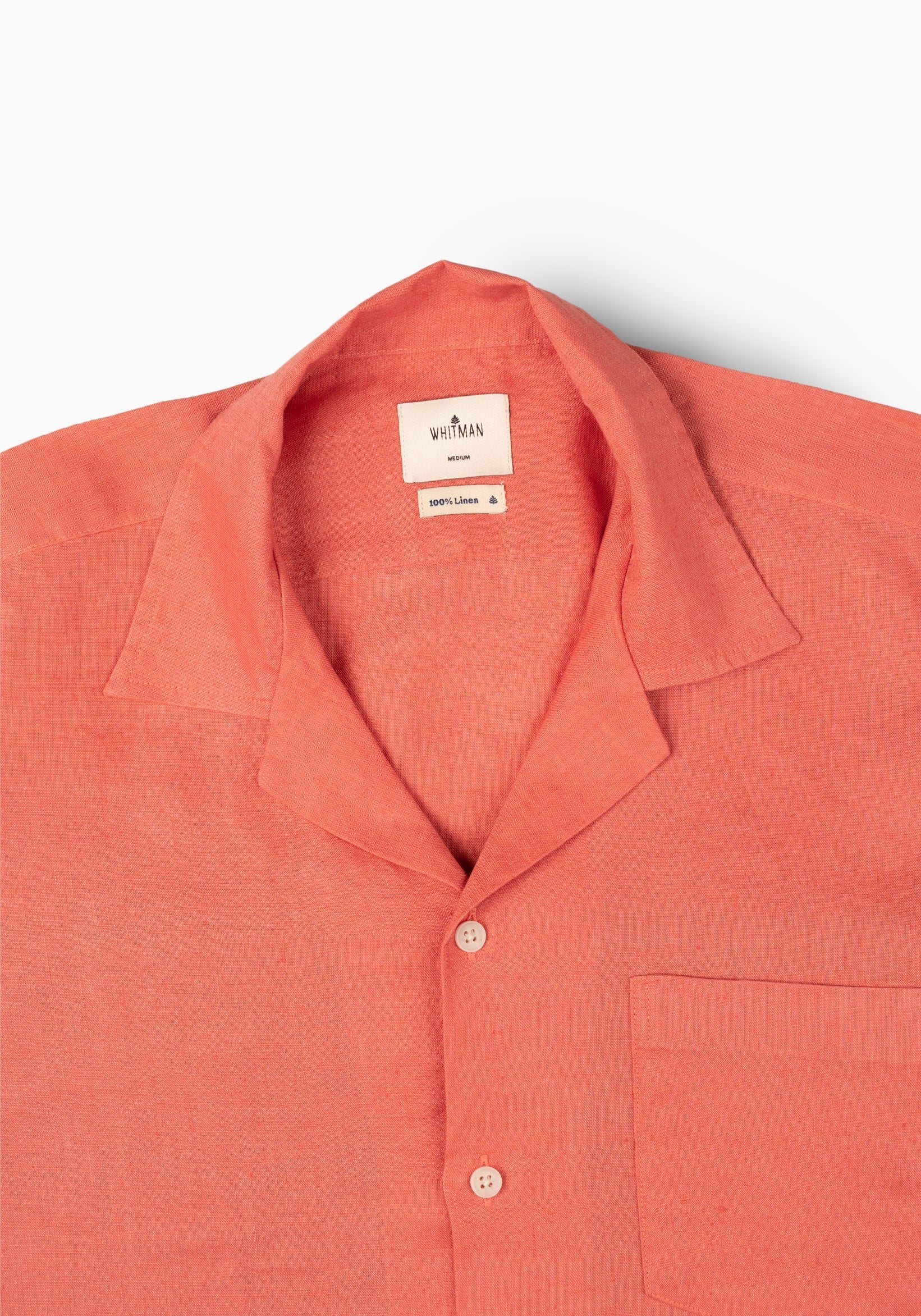 Camisa Cubana Lino Salmon