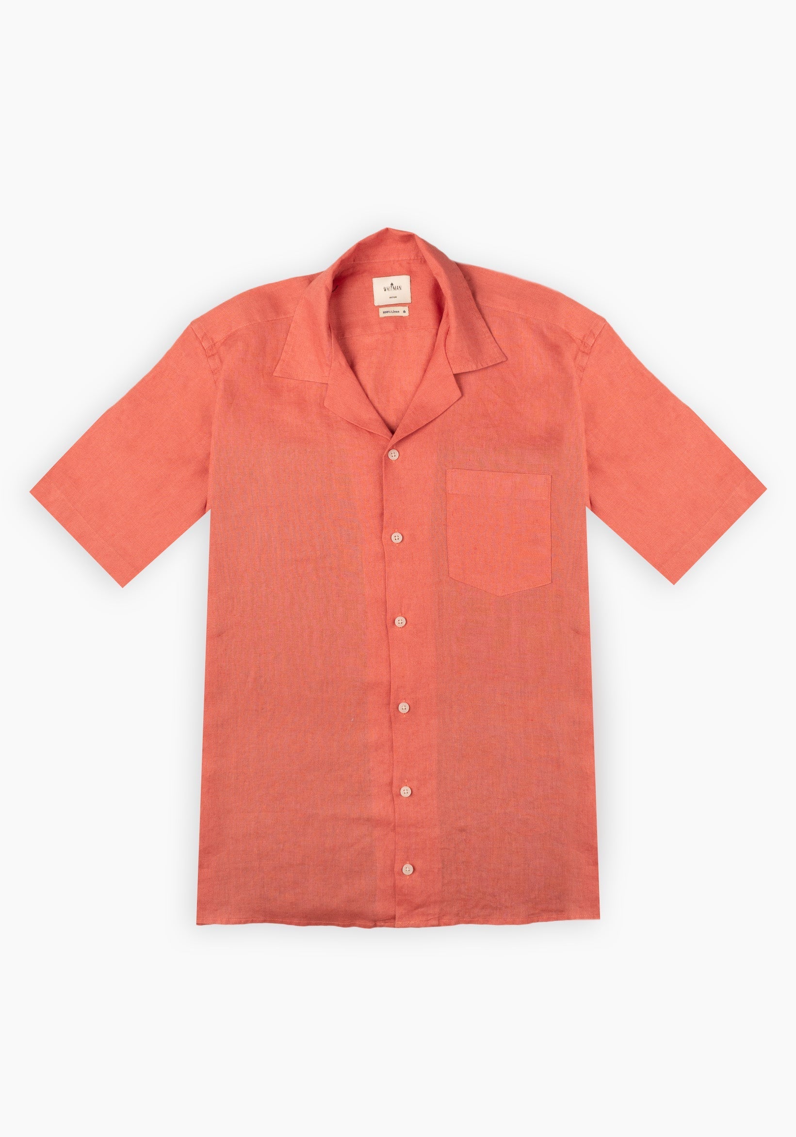 Camisa Cubana Lino Salmon