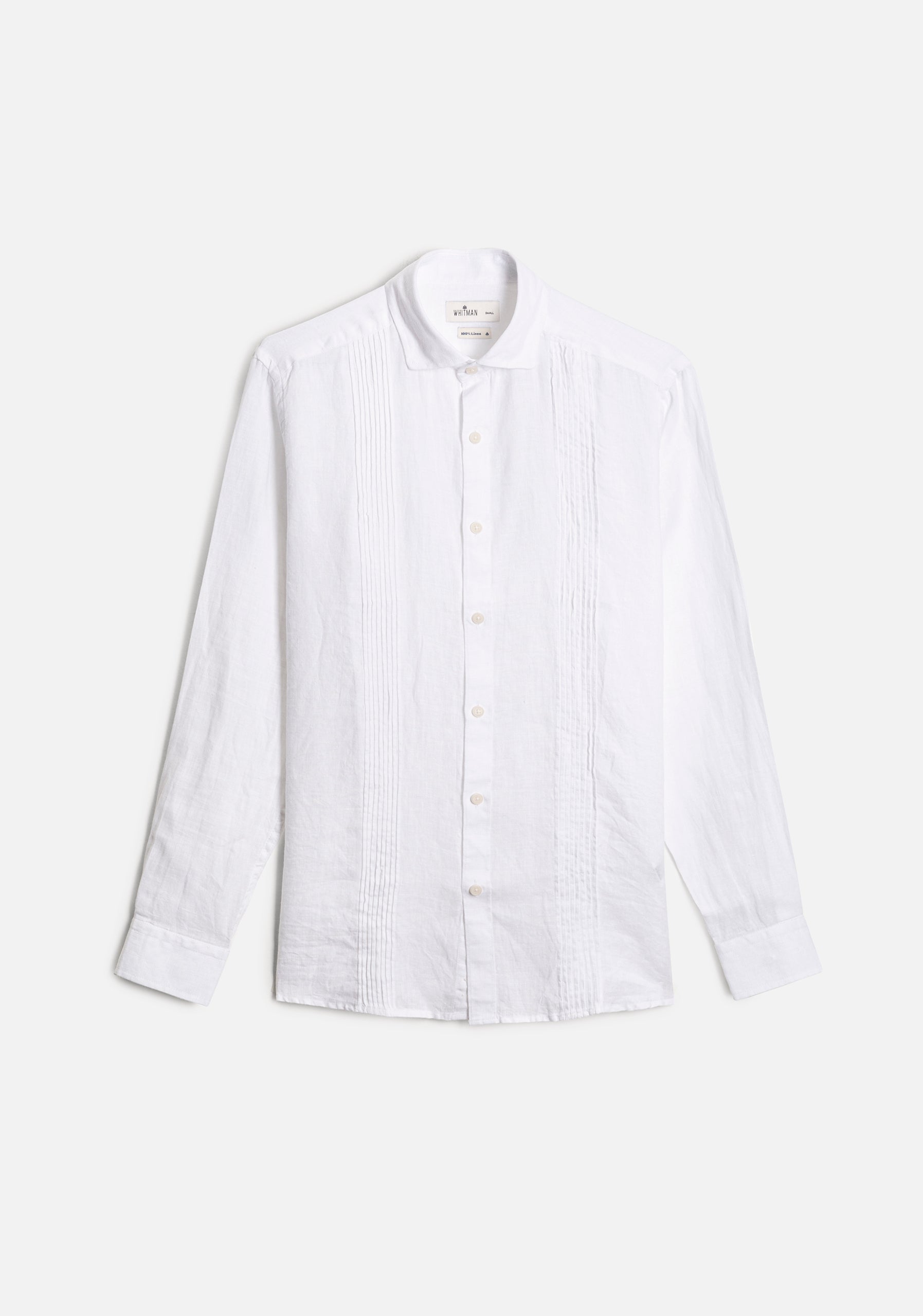 Camisa H Cachao Guayabera Unicolor Blanco