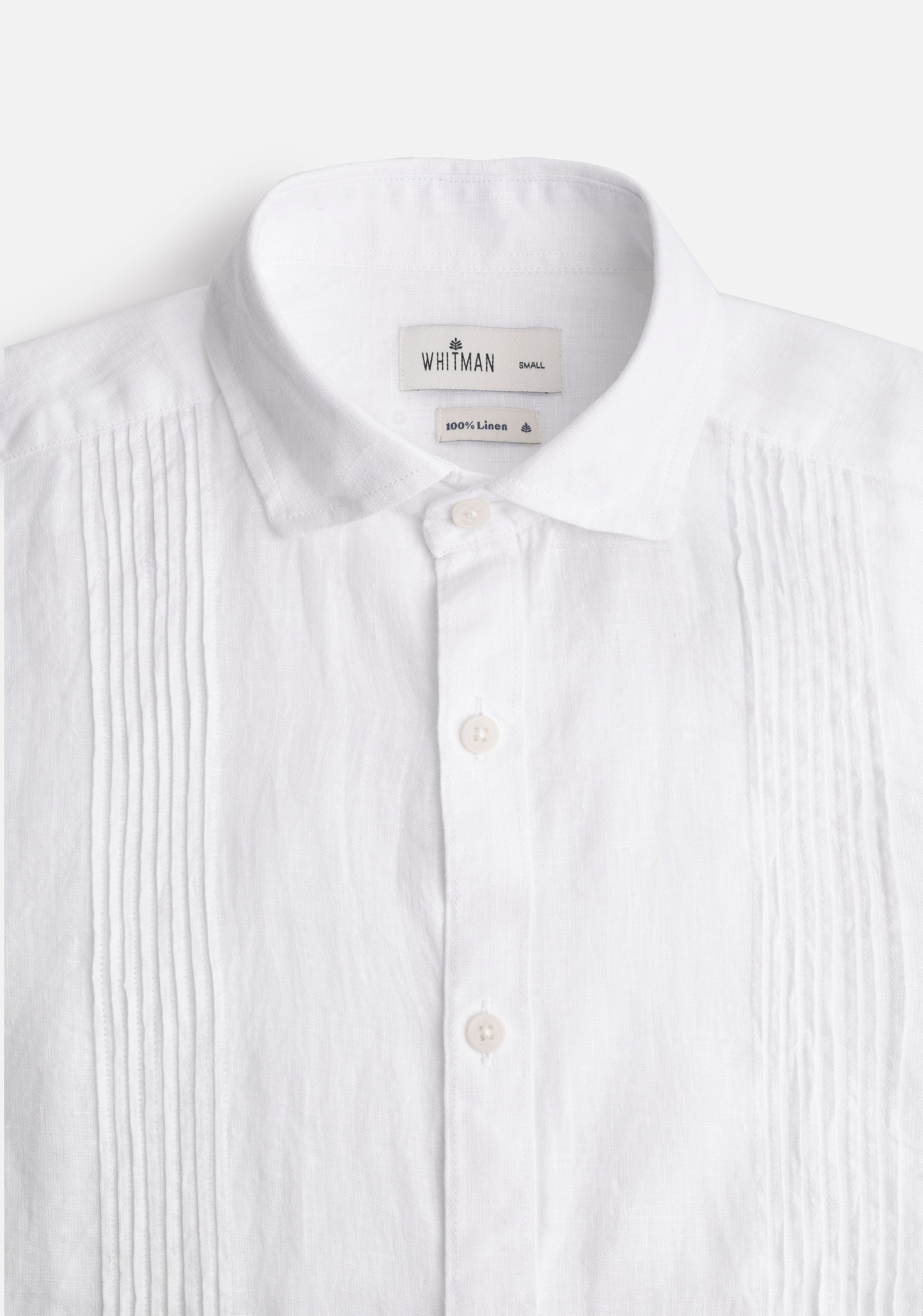 Camisa H Cachao Guayabera Unicolor Blanco
