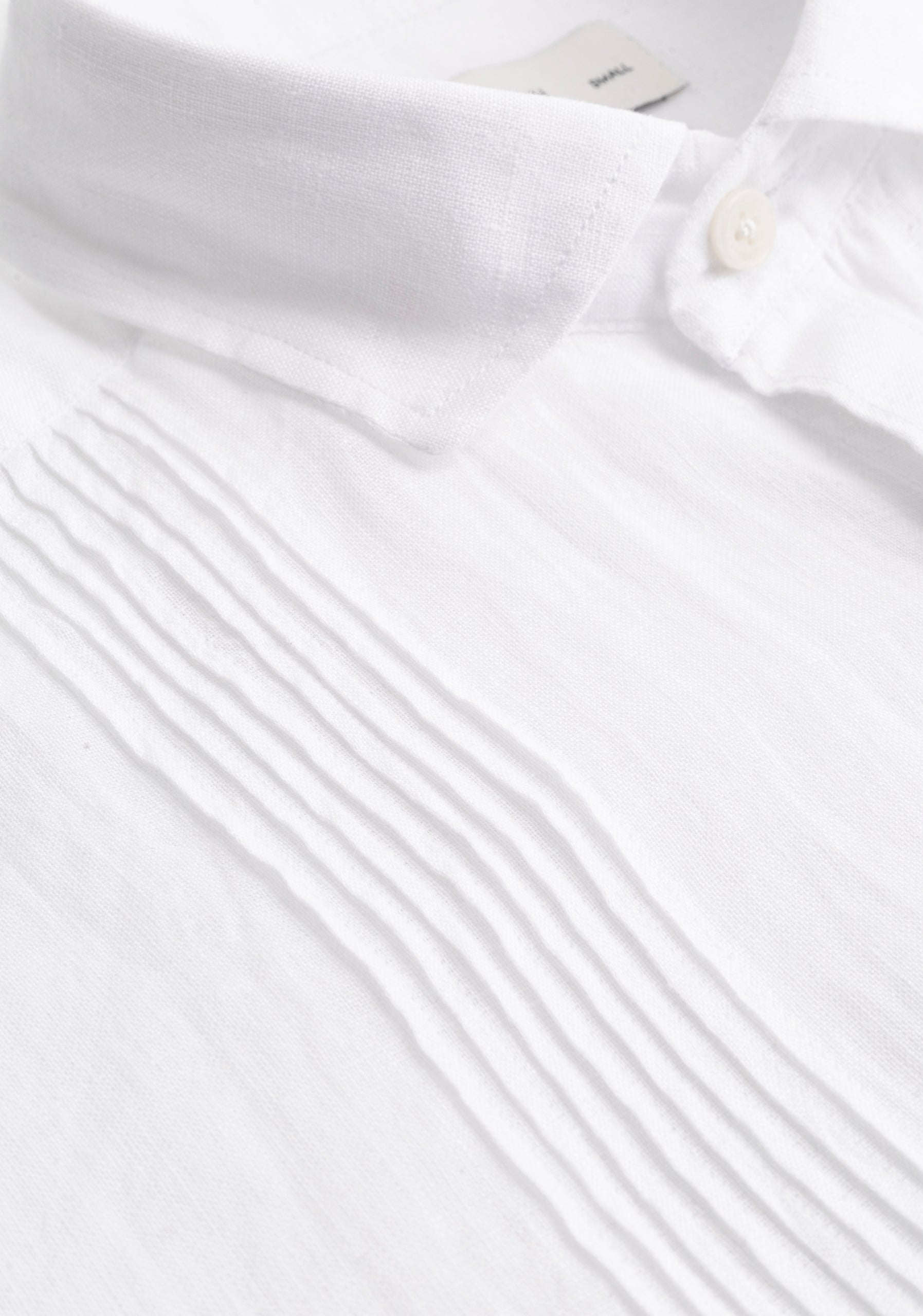 Camisa H Cachao Guayabera Unicolor Blanco