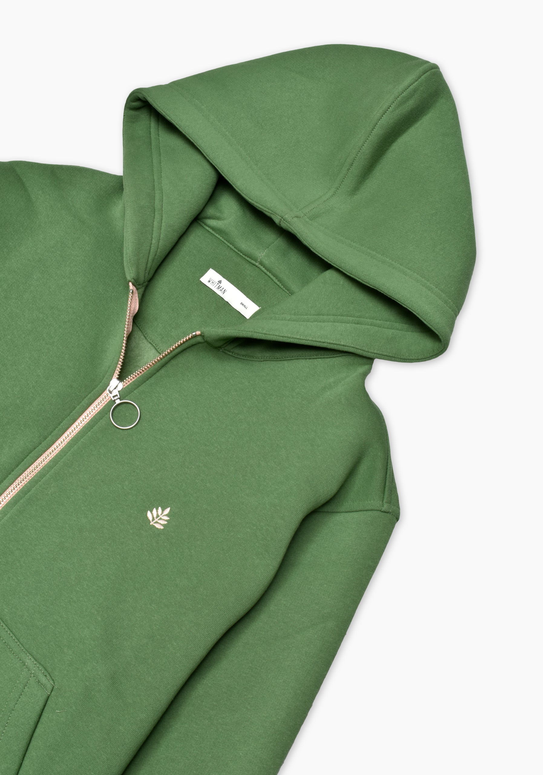 Hoodie Cremallera Verde