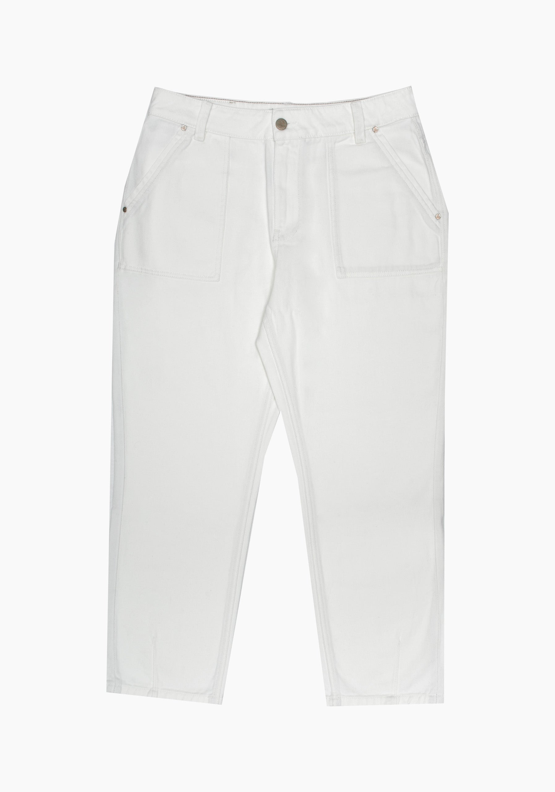 Pantalon De Mezclilla Donna Blanco