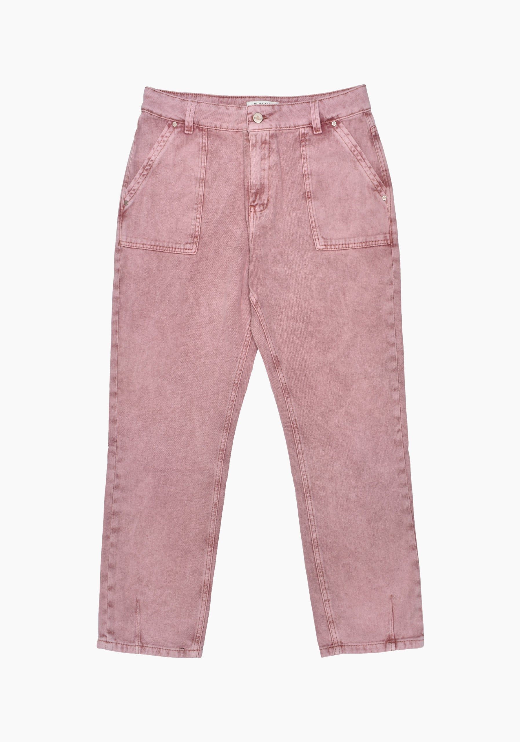 Pantalon De Mezclilla Donna Rosado Des.