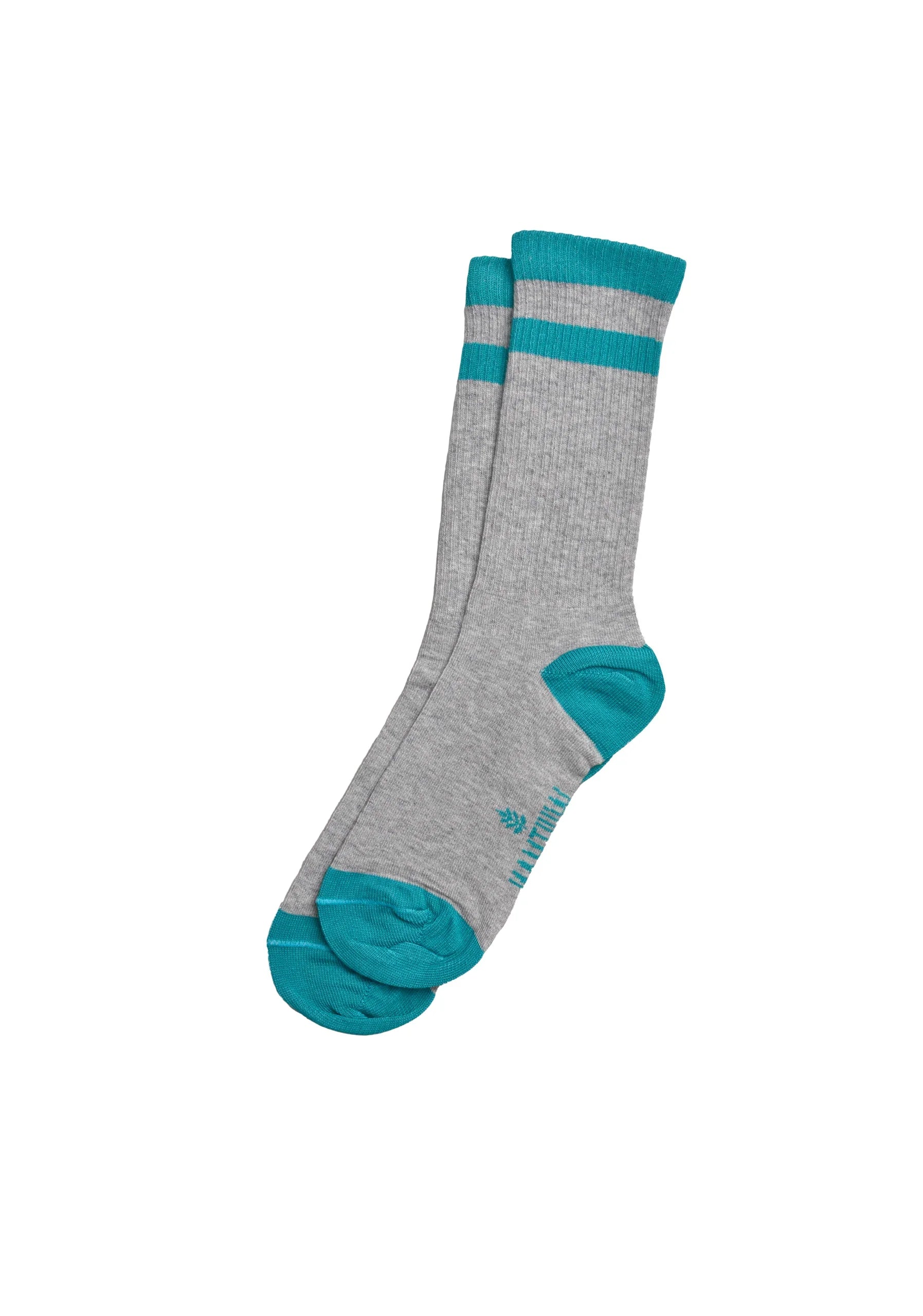 Calcetines Acanaladas Unic. Gris - Verde Fem