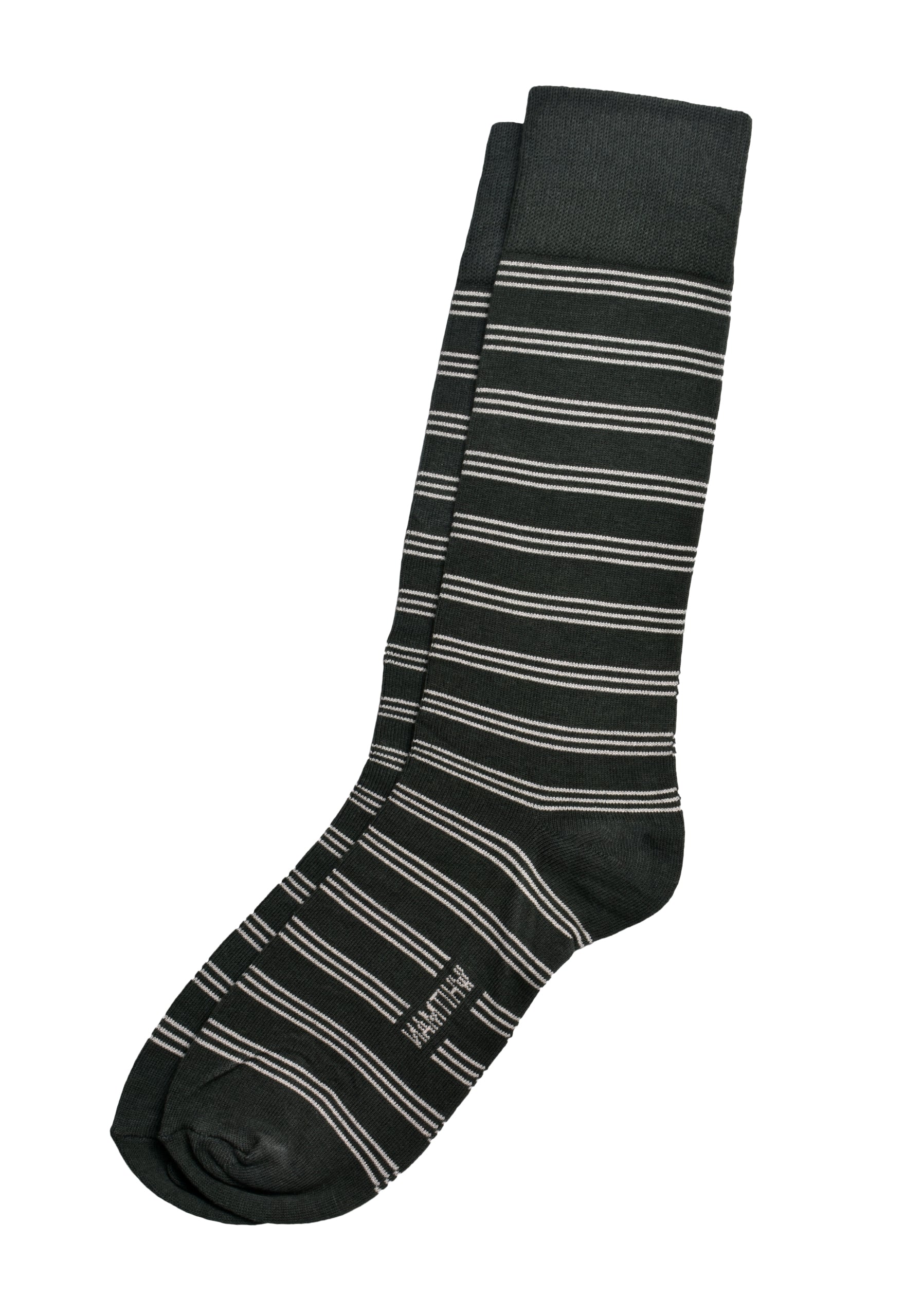 Calcetines Lineas Dob. Verde Bot. Mas