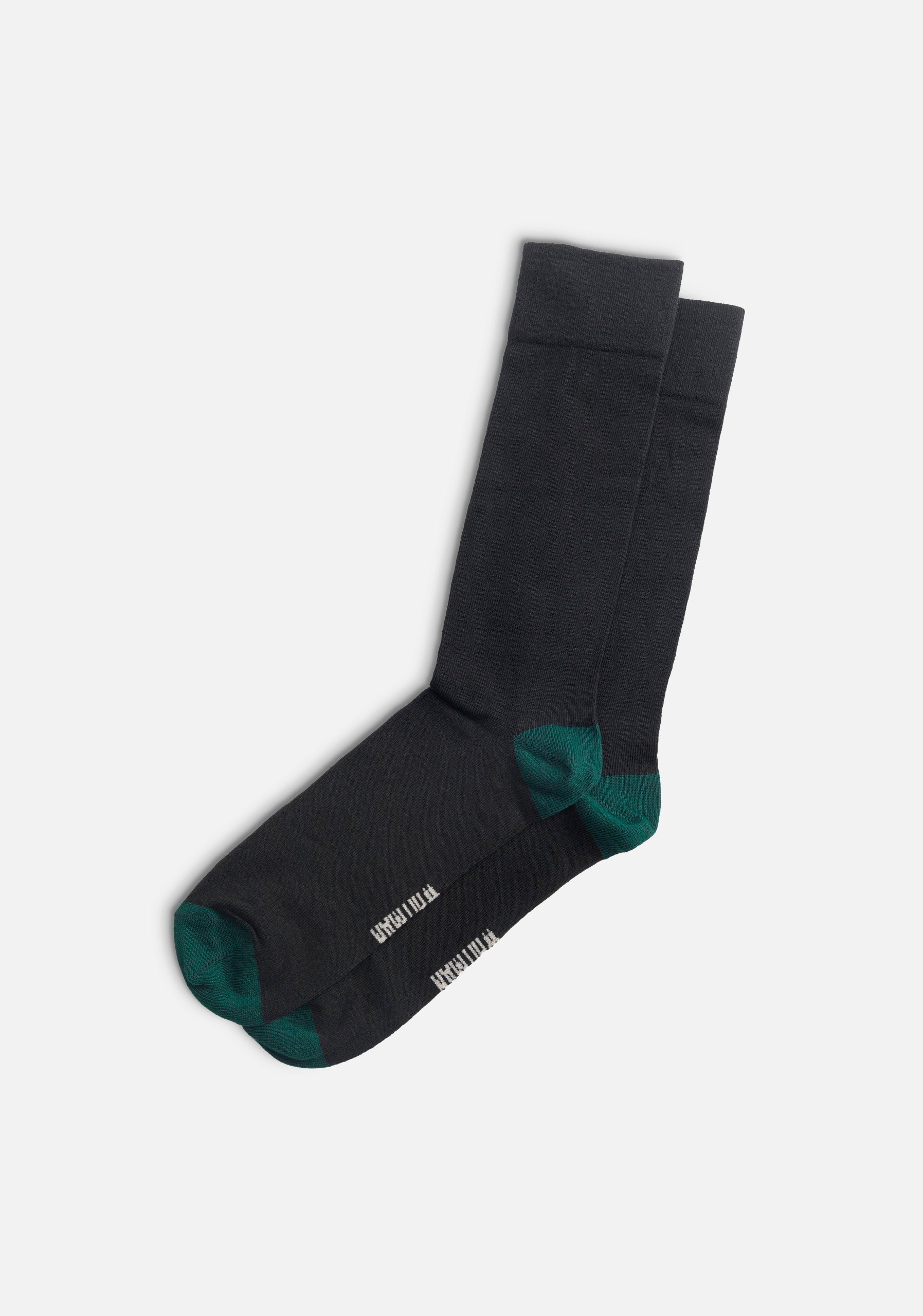 Calcetines Unic. Negra P-T Verde Medio