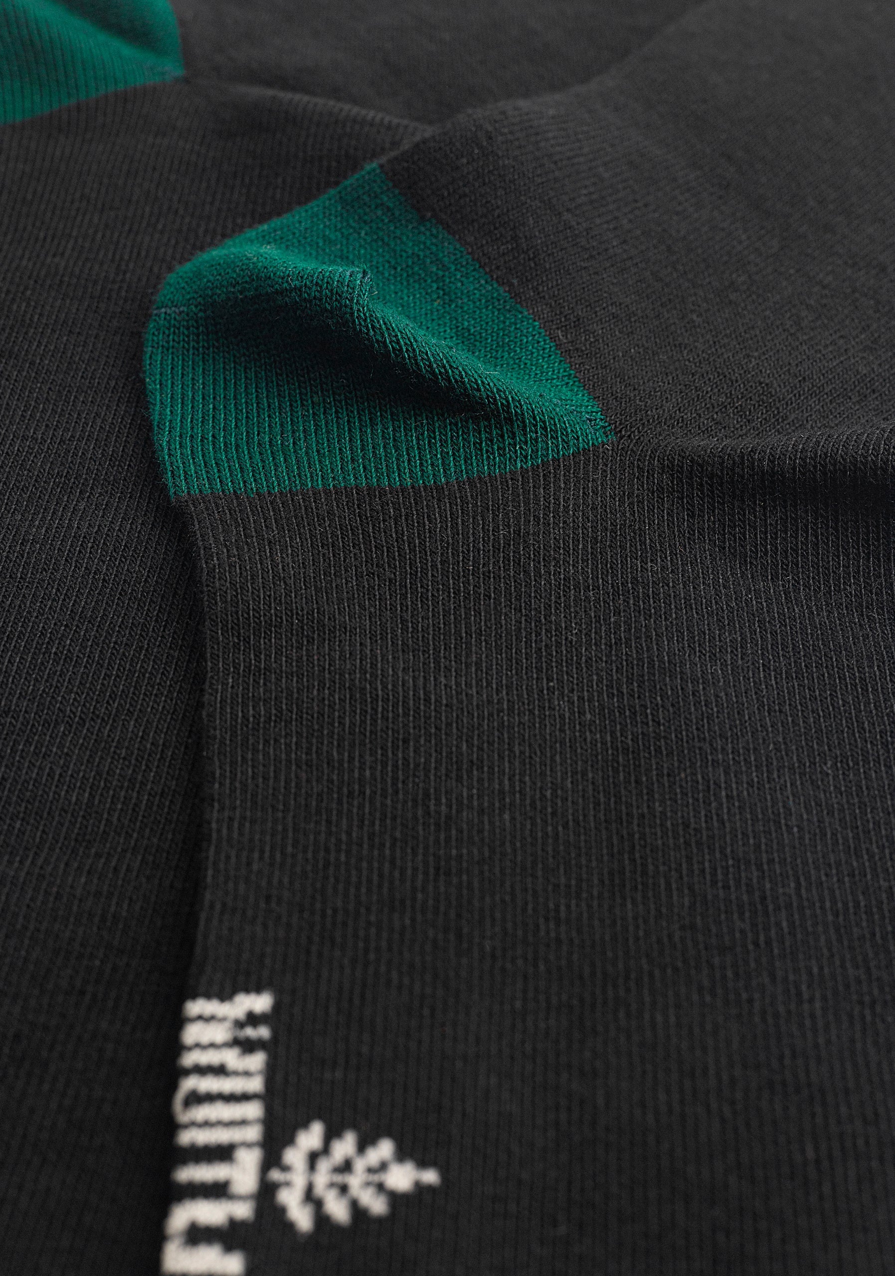 Calcetines Unic. Negra P-T Verde Medio