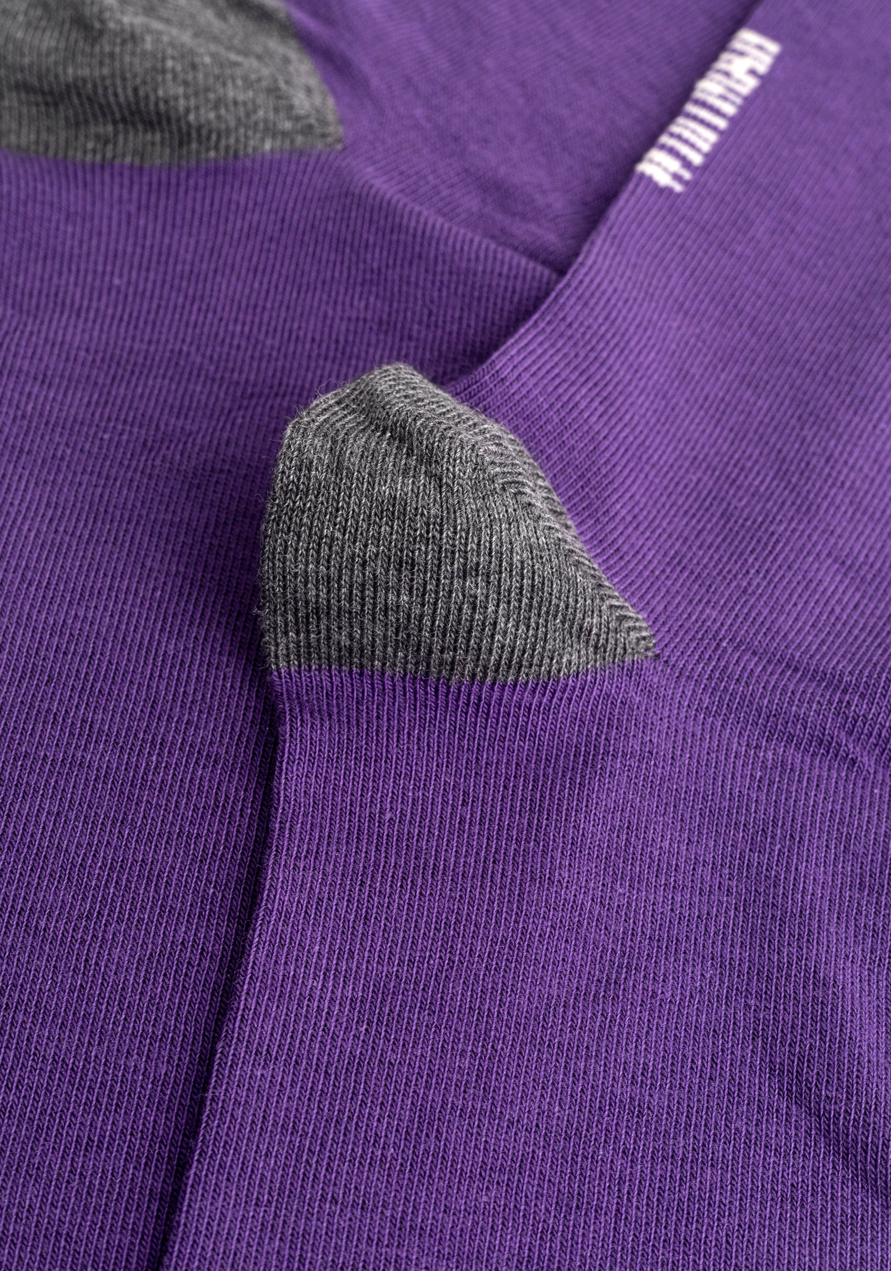 Calcetines Unic. Morada P-T Gris Jaspe