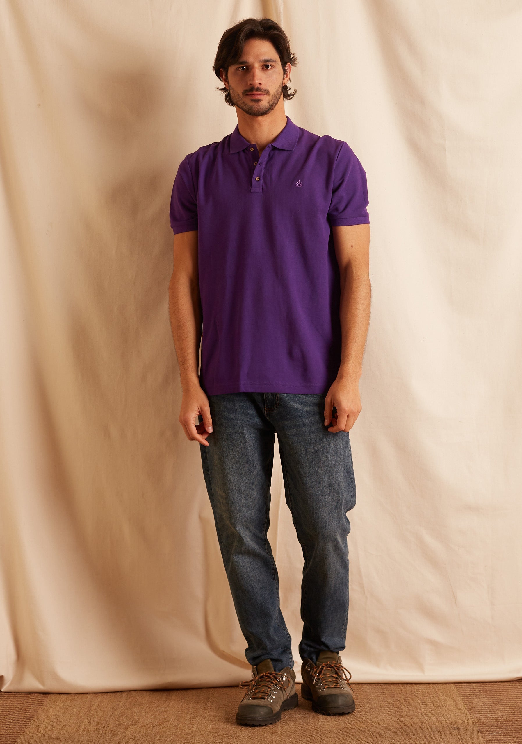 Color Morado Playera Polo Morada Hombre Playera Tipo Polo Color