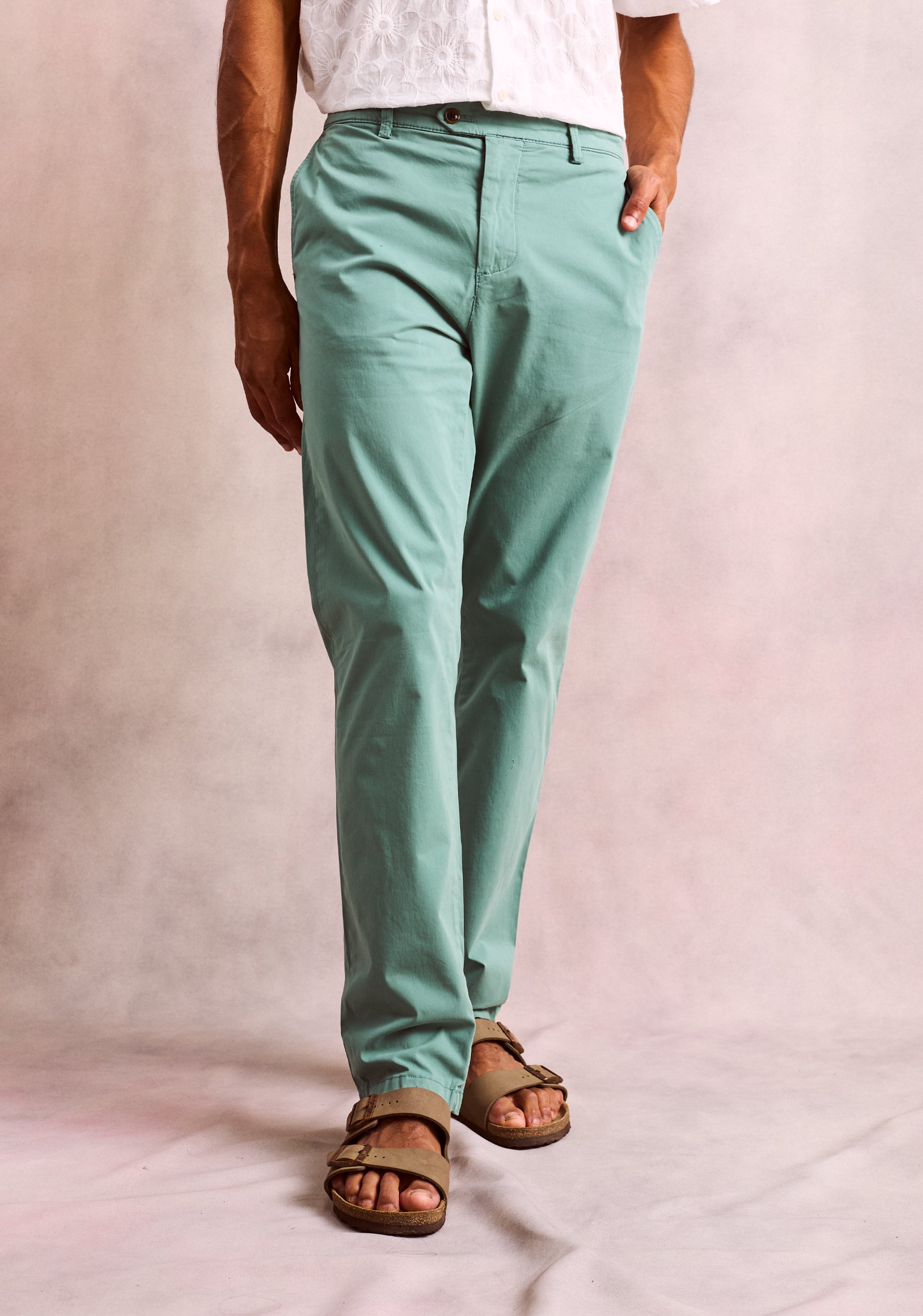 Pantalon Chino Verde Medio