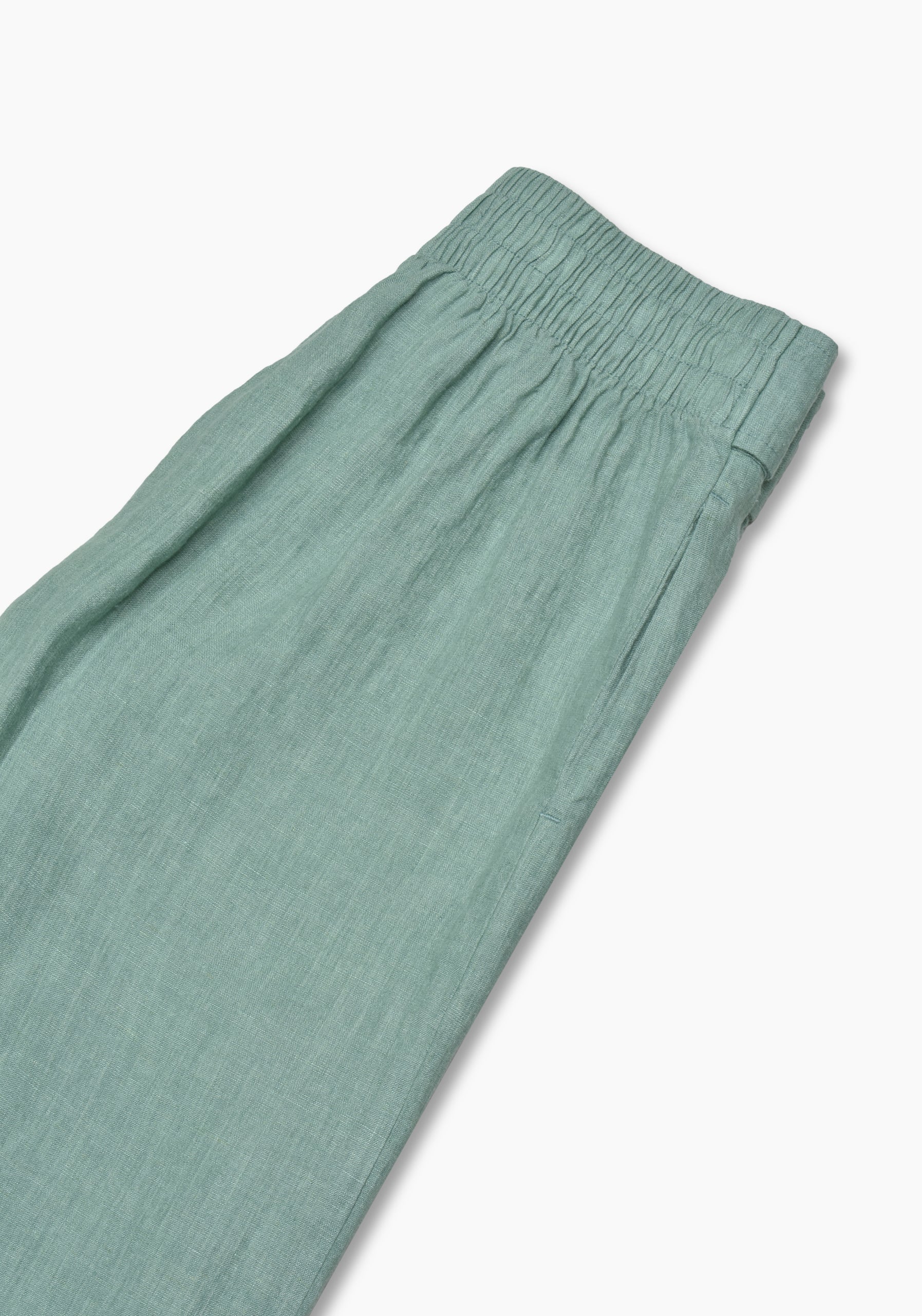 Pantalón Lino Ornella Verde Medio