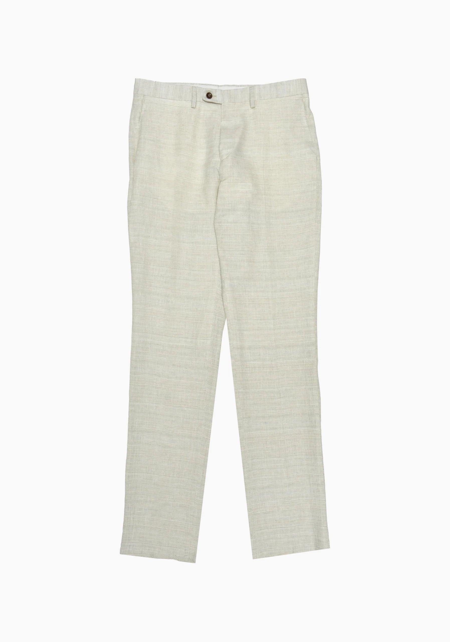 Pantalón Perugia Lino Marfil Rayas