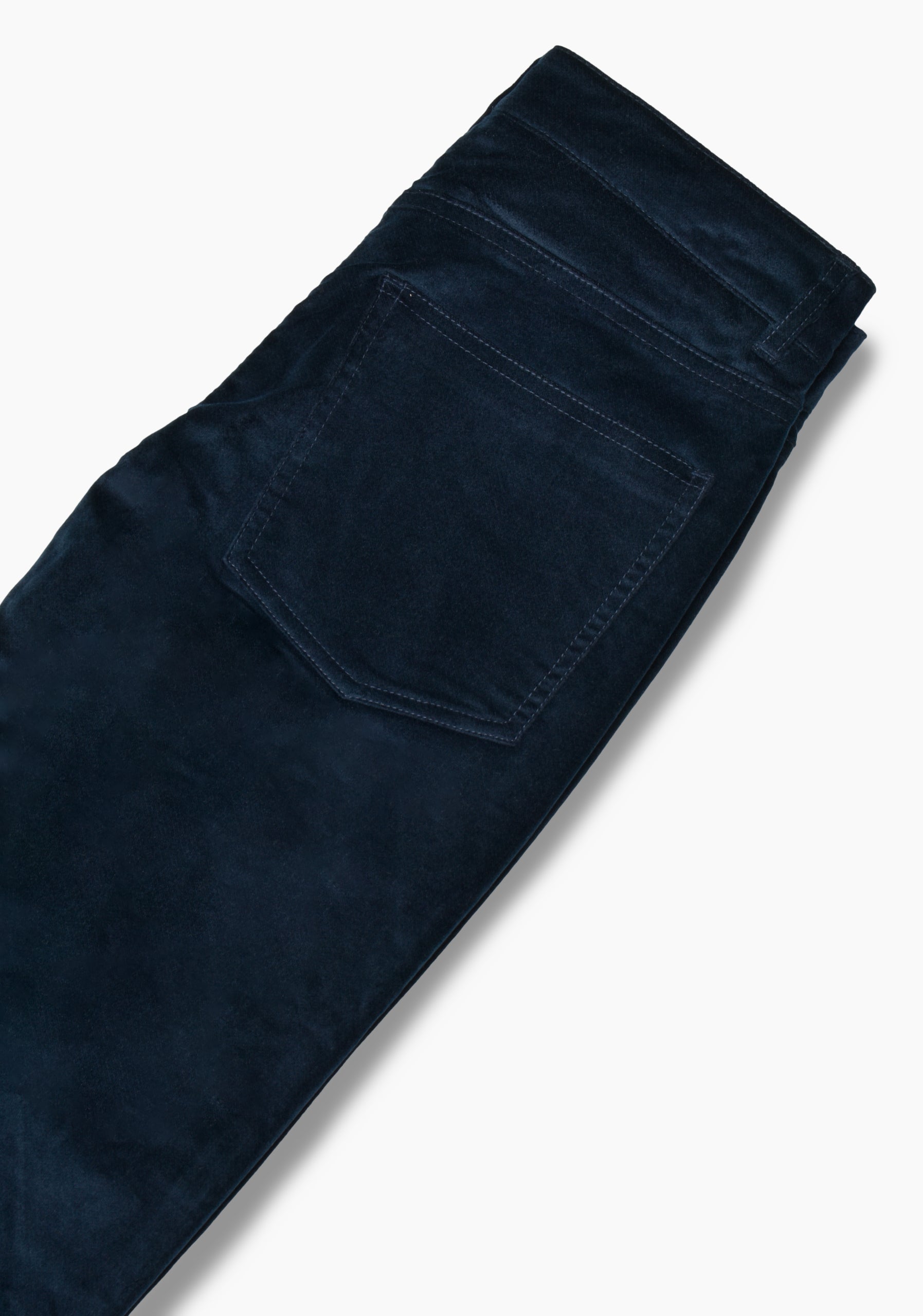 Pantalón Lourdes Pana Lisa Azul Oscuro