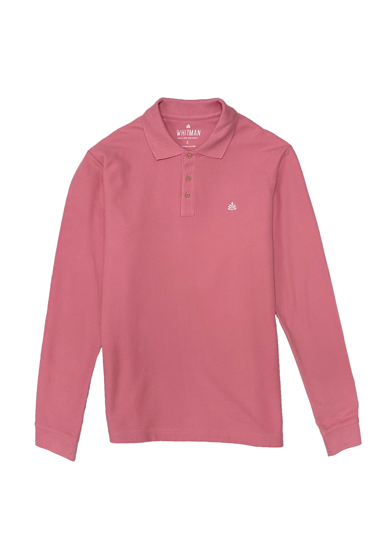 Licra Playera Manga Larga Rosa Hombre Cuello Playeras Polo De