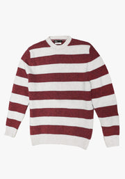 Sweater Vancouver Lineas Cereza / Hueso