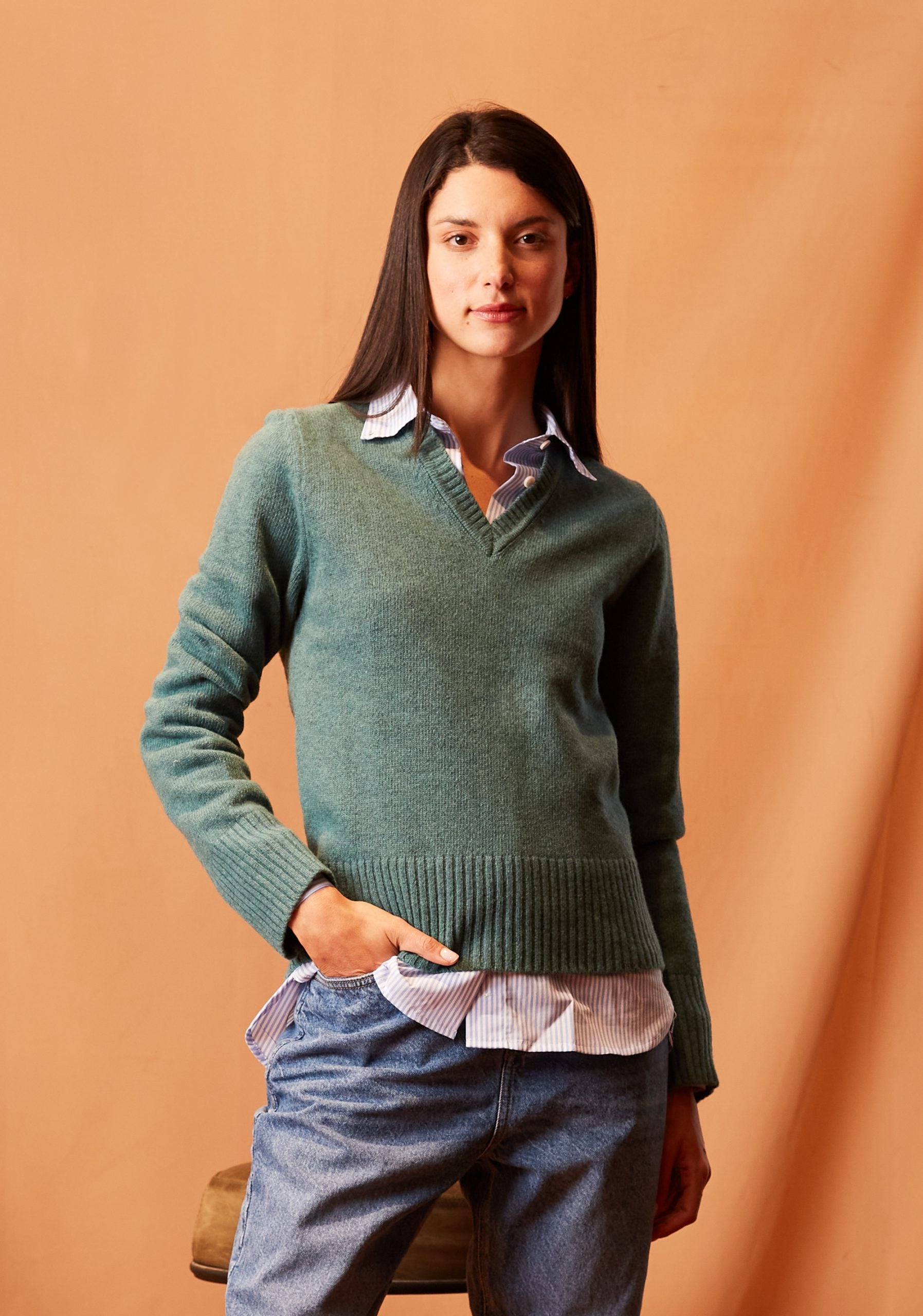 Sweter Malibu Verde Medio