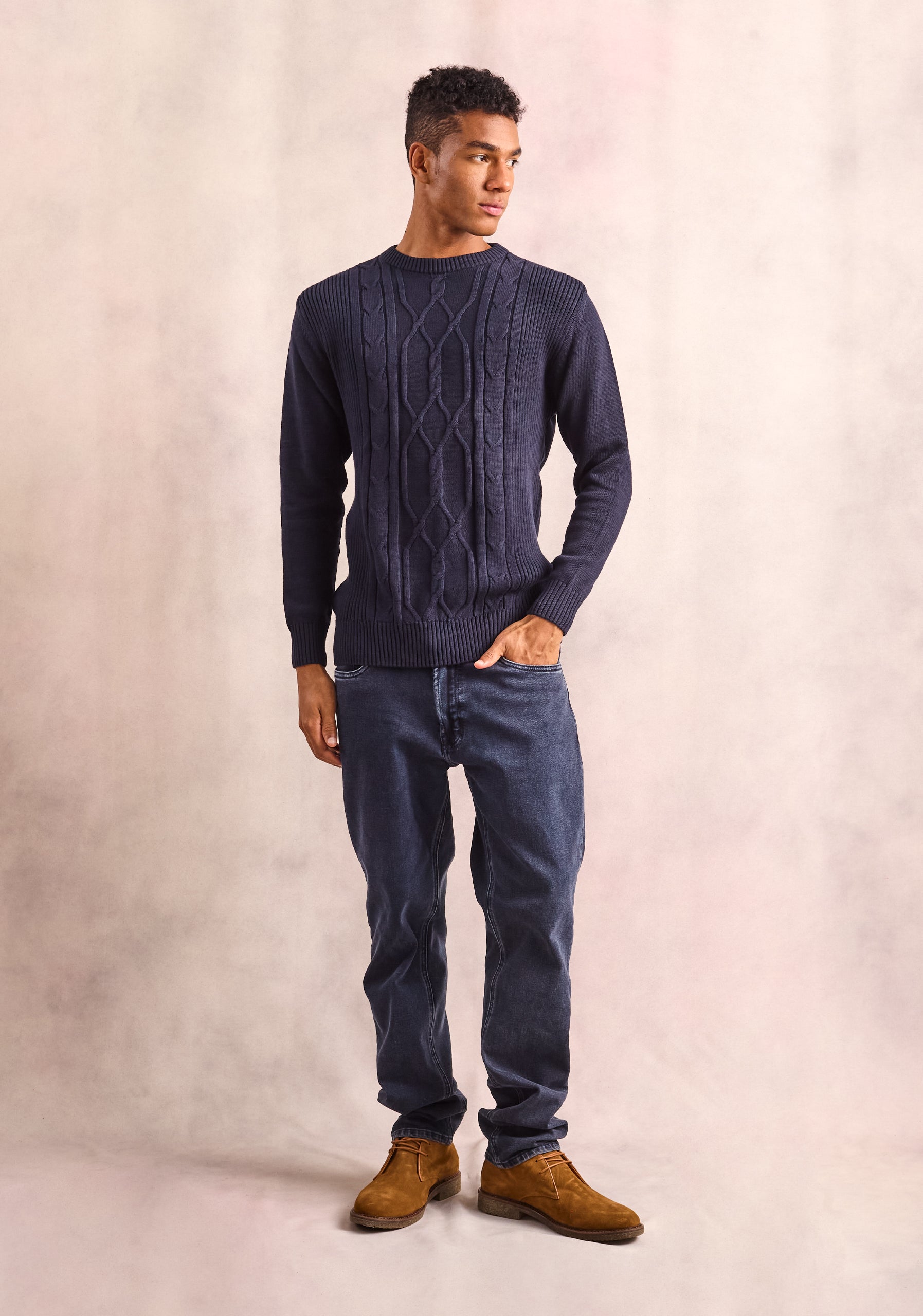 Saco Aran Azul Osc.
