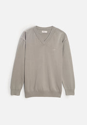 Sweater H Newark Cuello V Gris Osc