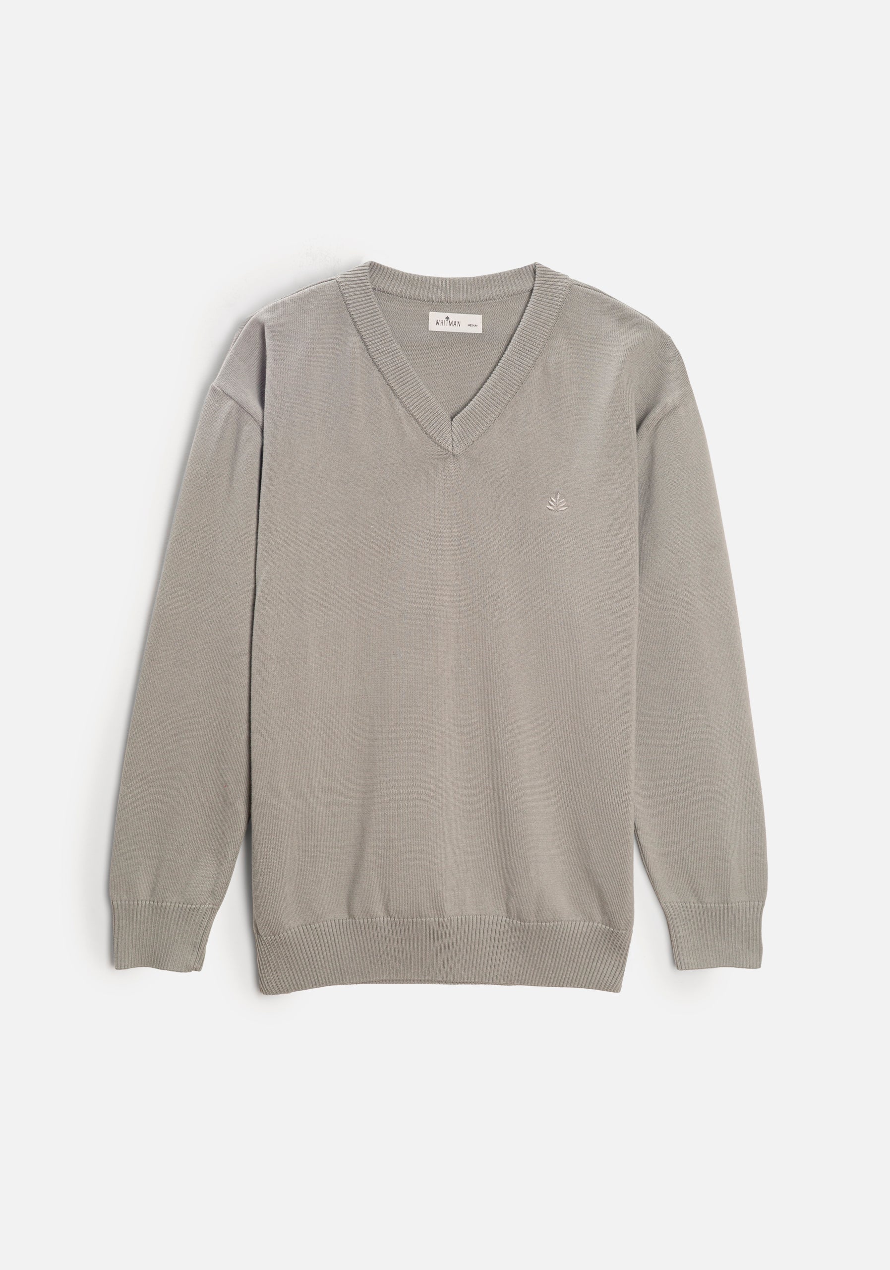 Sweater H Newark Cuello V Gris Osc