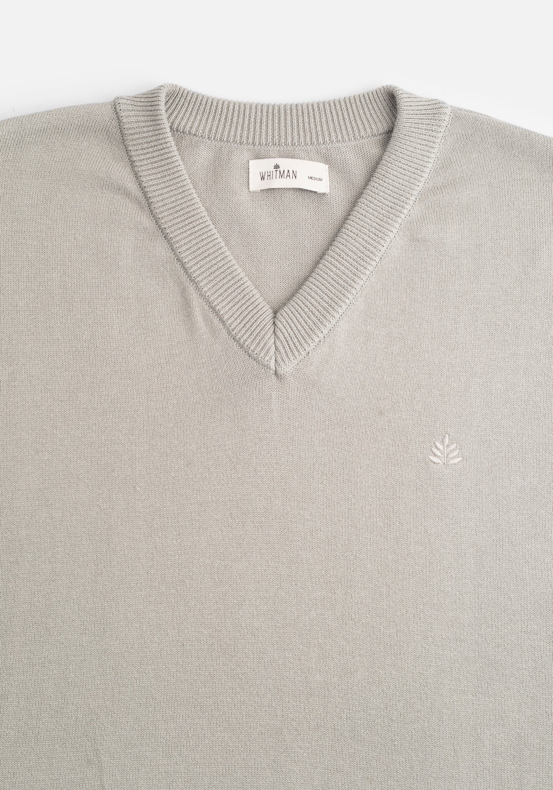 Sweater H Newark Cuello V Gris Osc