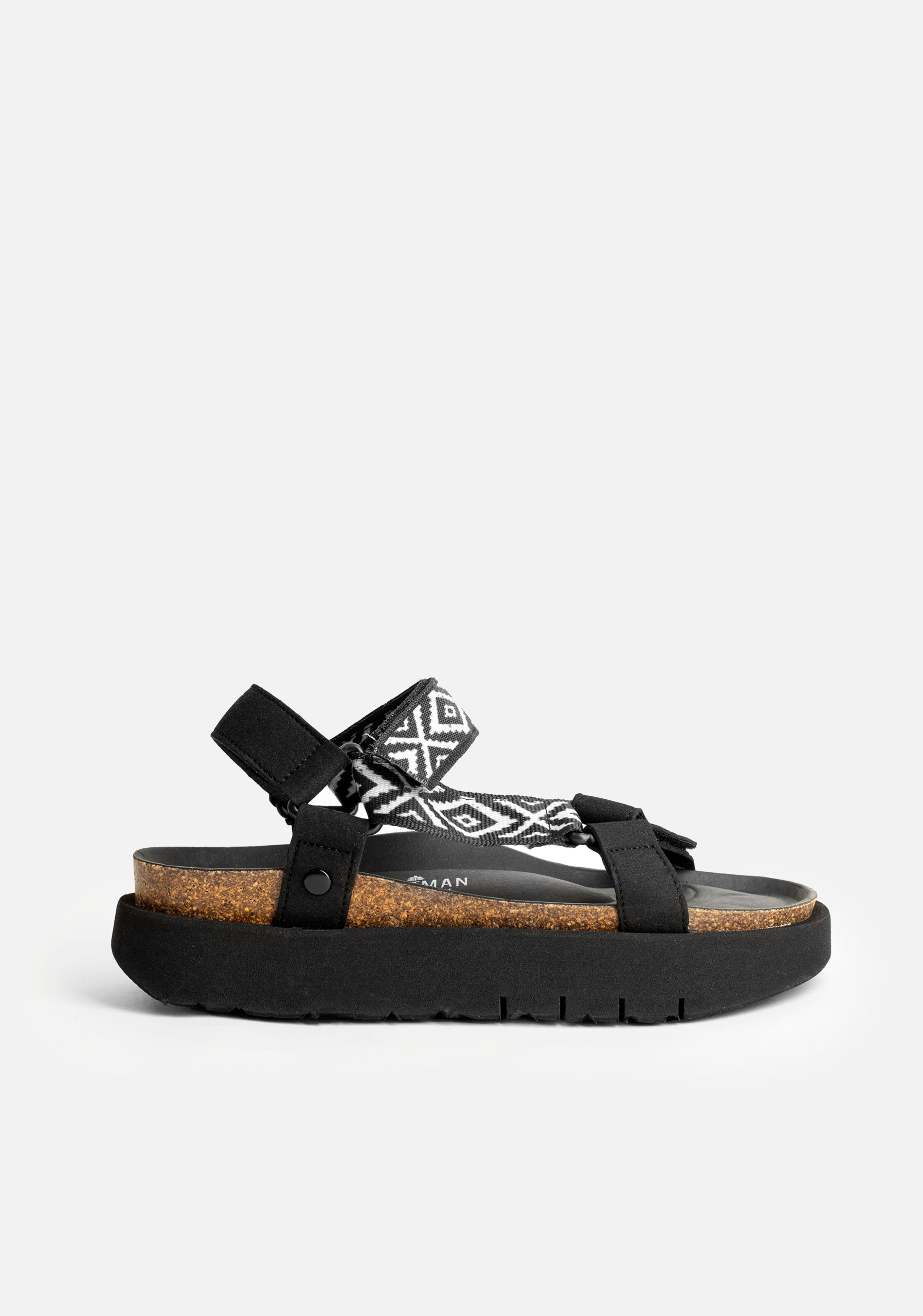 Sandalia Bruni Negro - Marfil