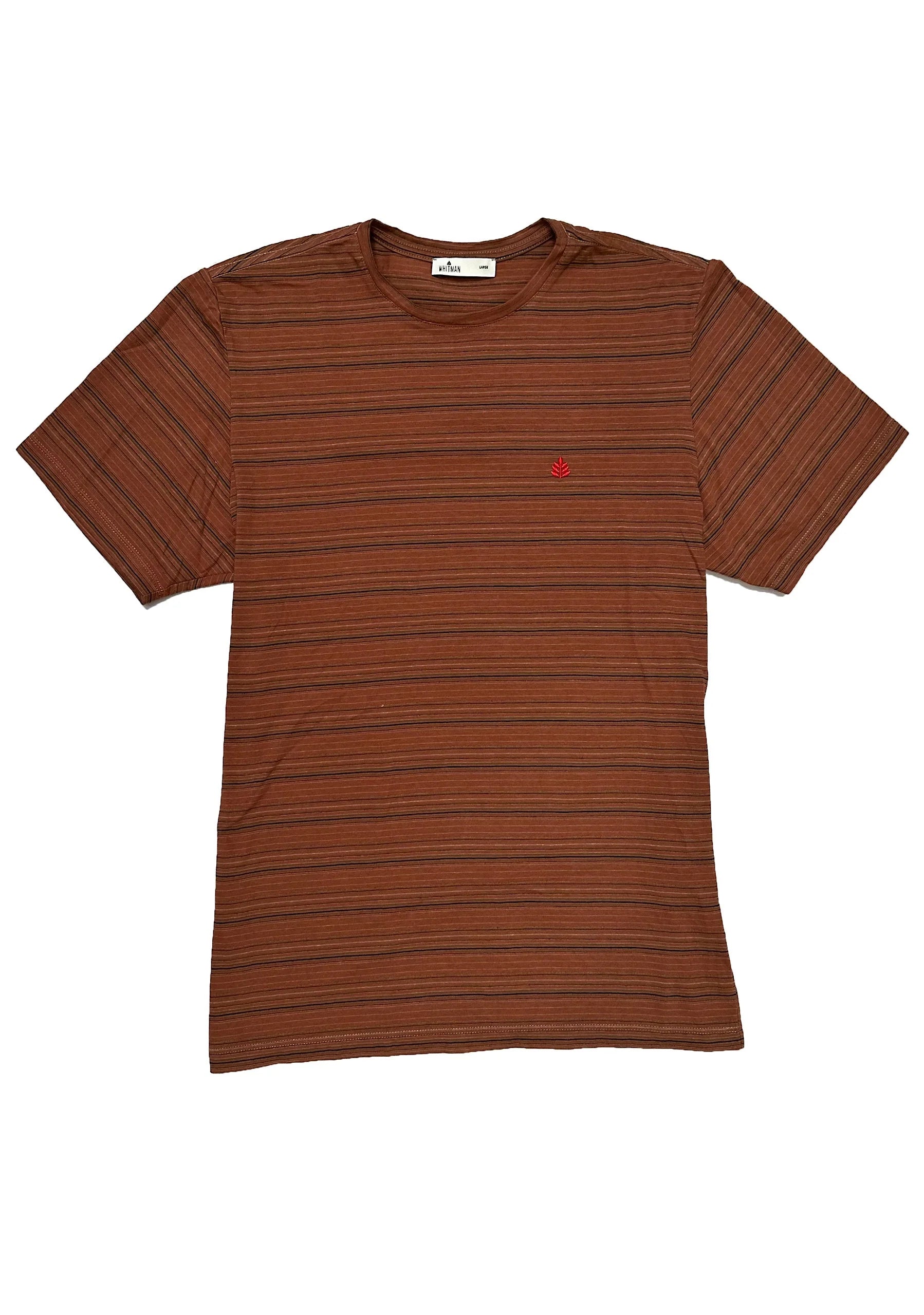 Playera Billie Lineas Del. Terracota Verde - Negro