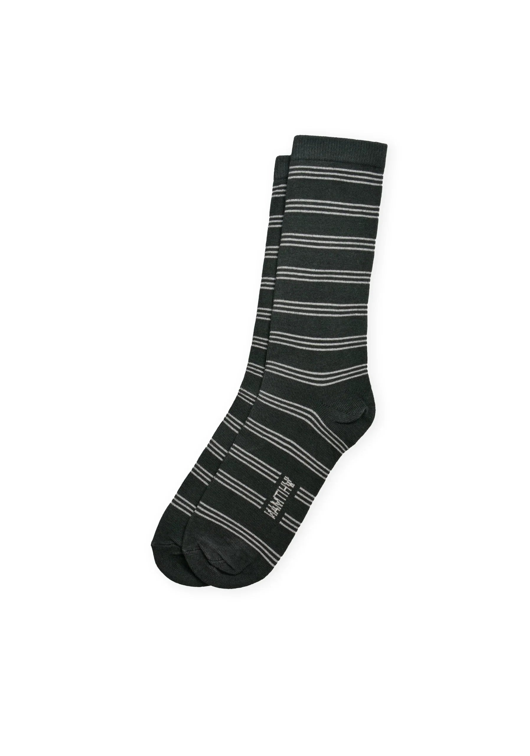Calcetines Lineas Dob. Verde Bot. Fem