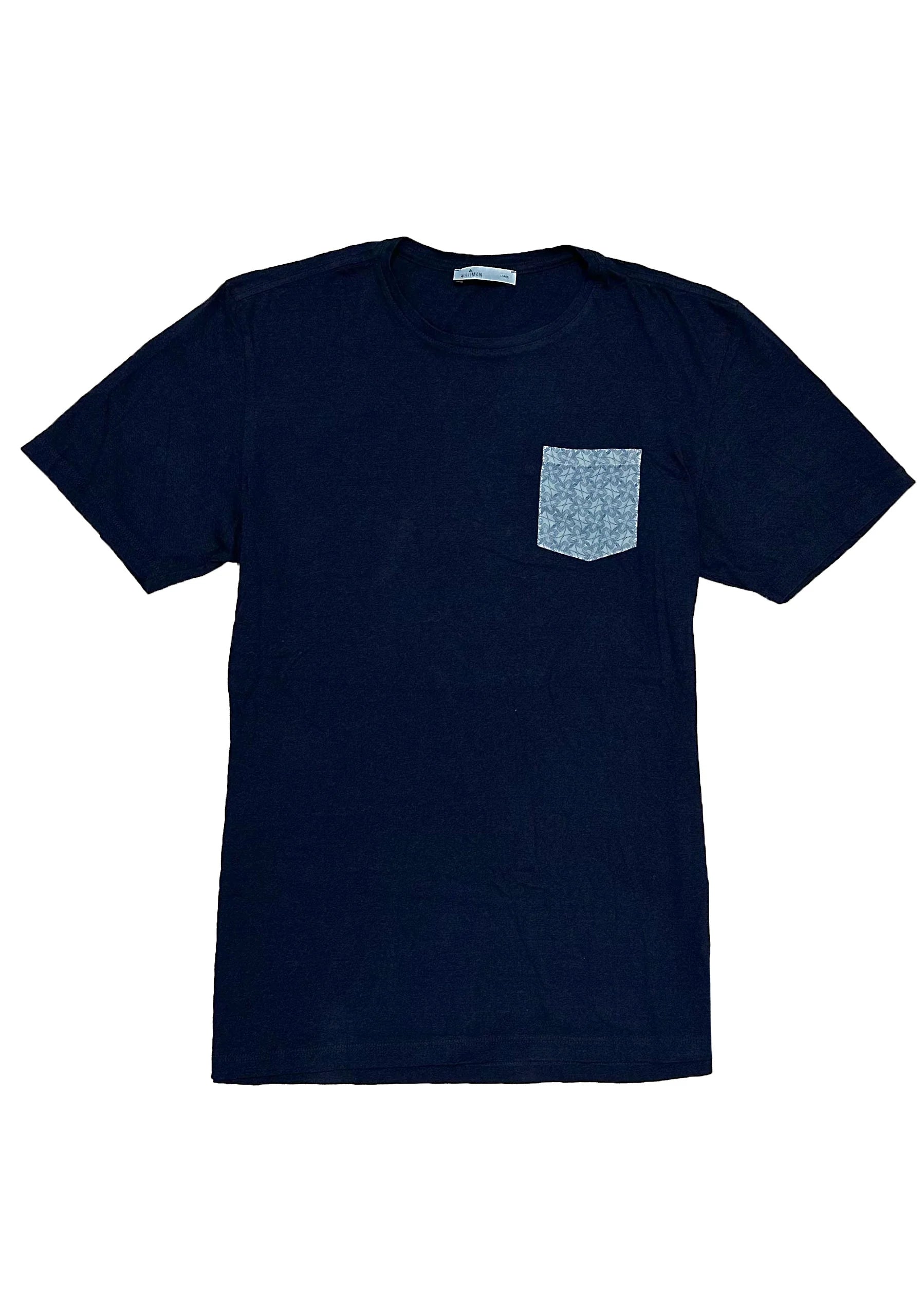 Playera Levine Azul Oscuro Bol. Flor