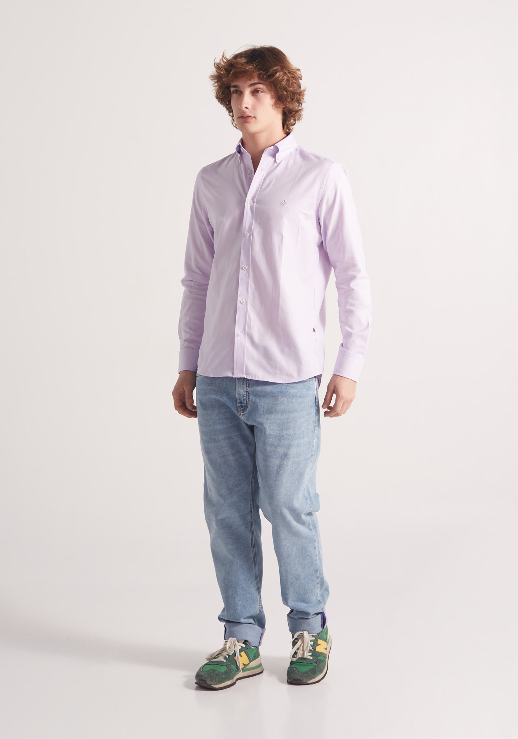 Camisa Whitman Lila Cuello Button Down