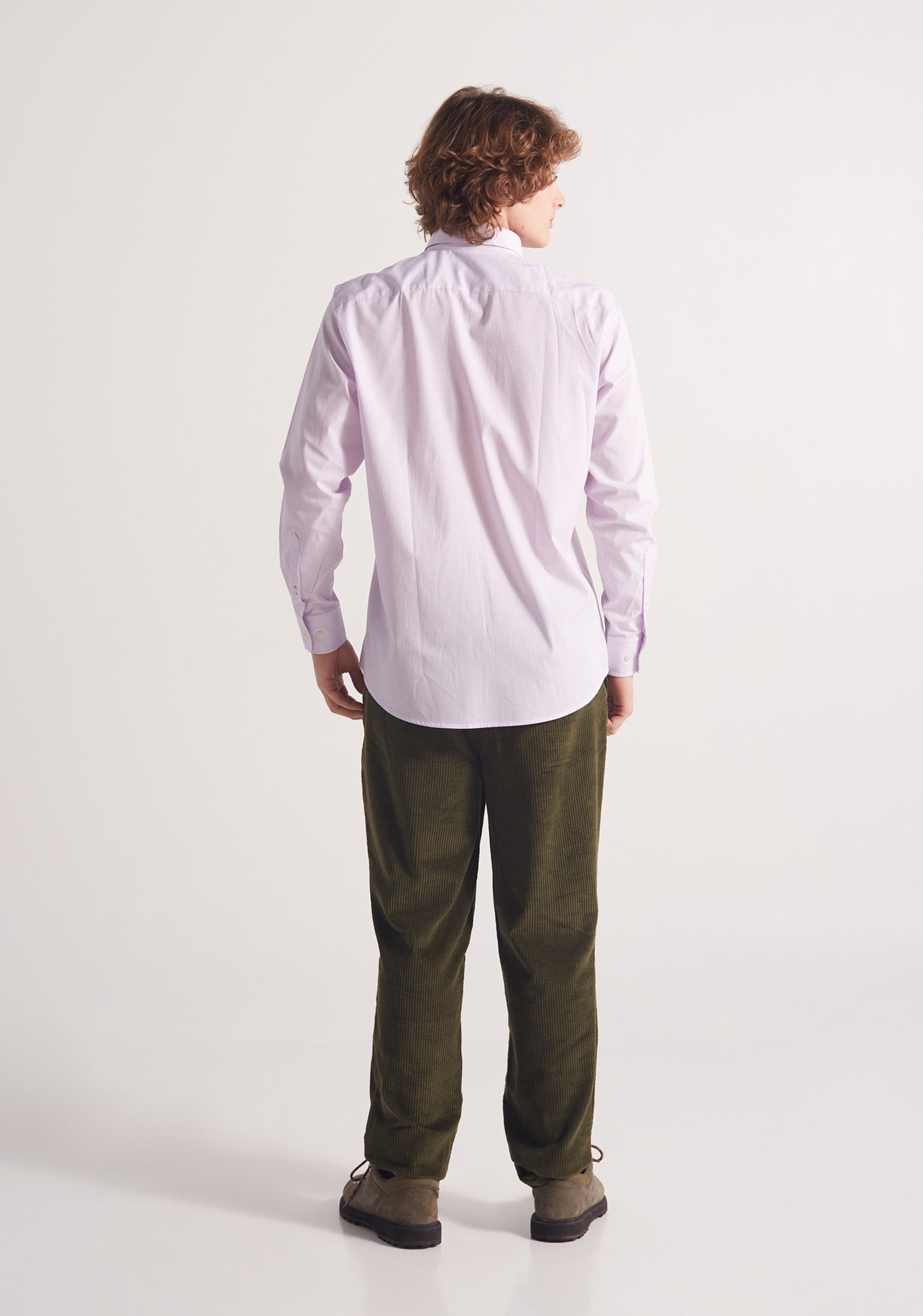 Camisa Whitman Líneas Delg. Lila - Blanco Cbd