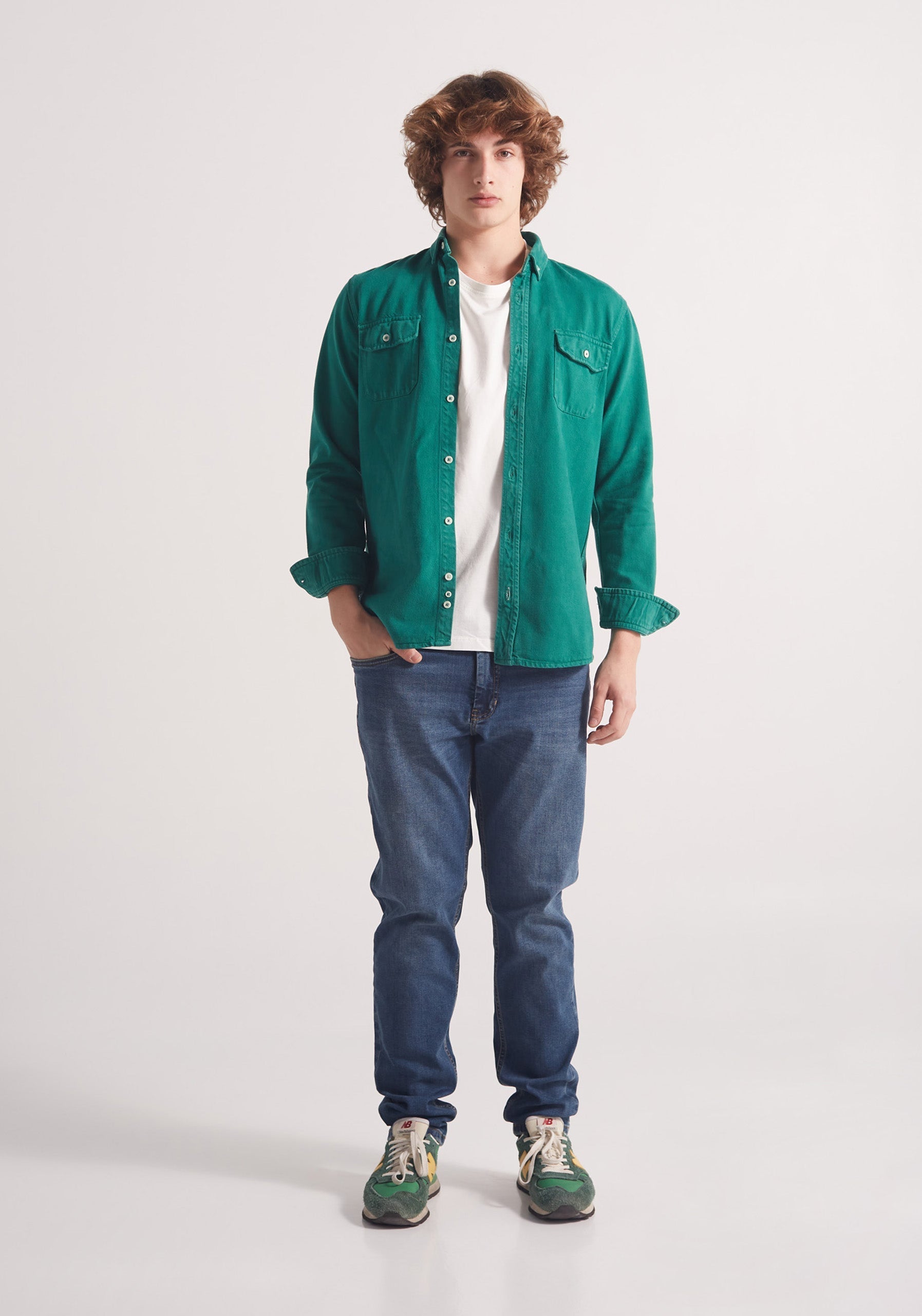 Overshirt Indigo Verde Medio